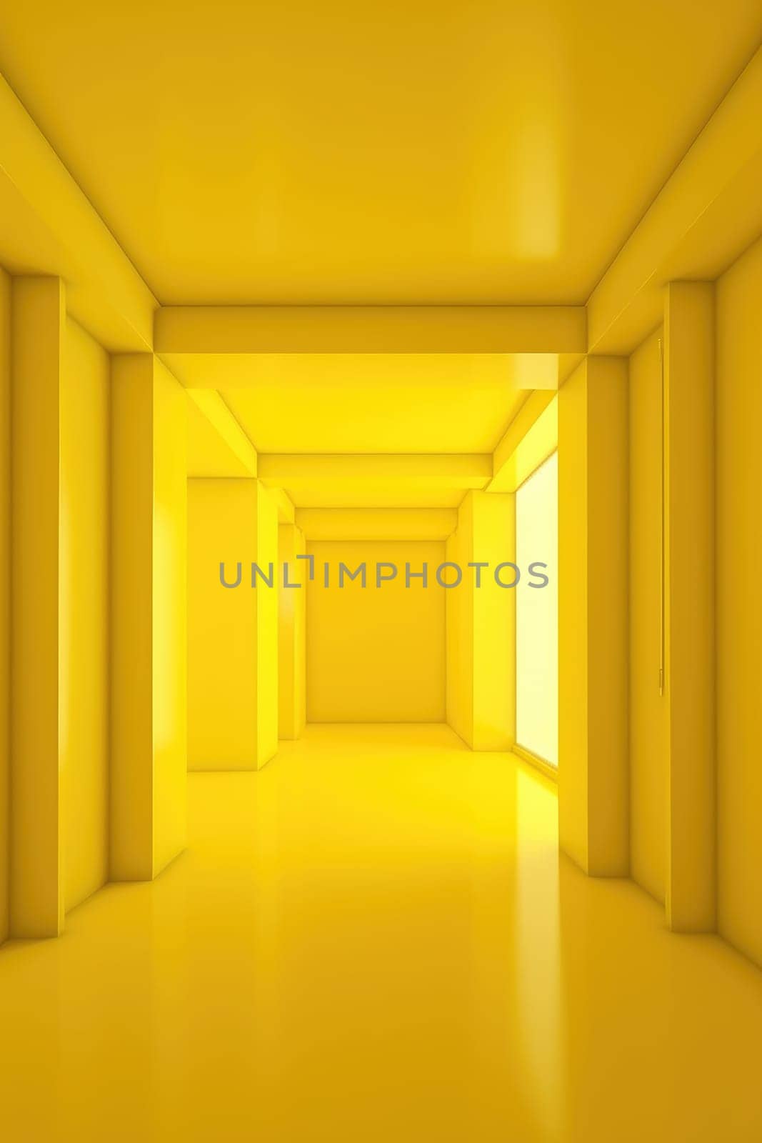 Colorful minimal interior, wall and floor with shadow, AI Generated by Desperada