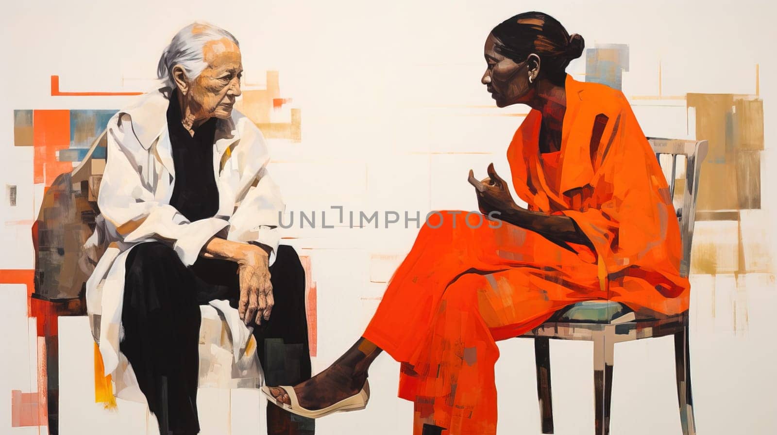 A female doctor advises a woman. Generative AI. High quality illustration