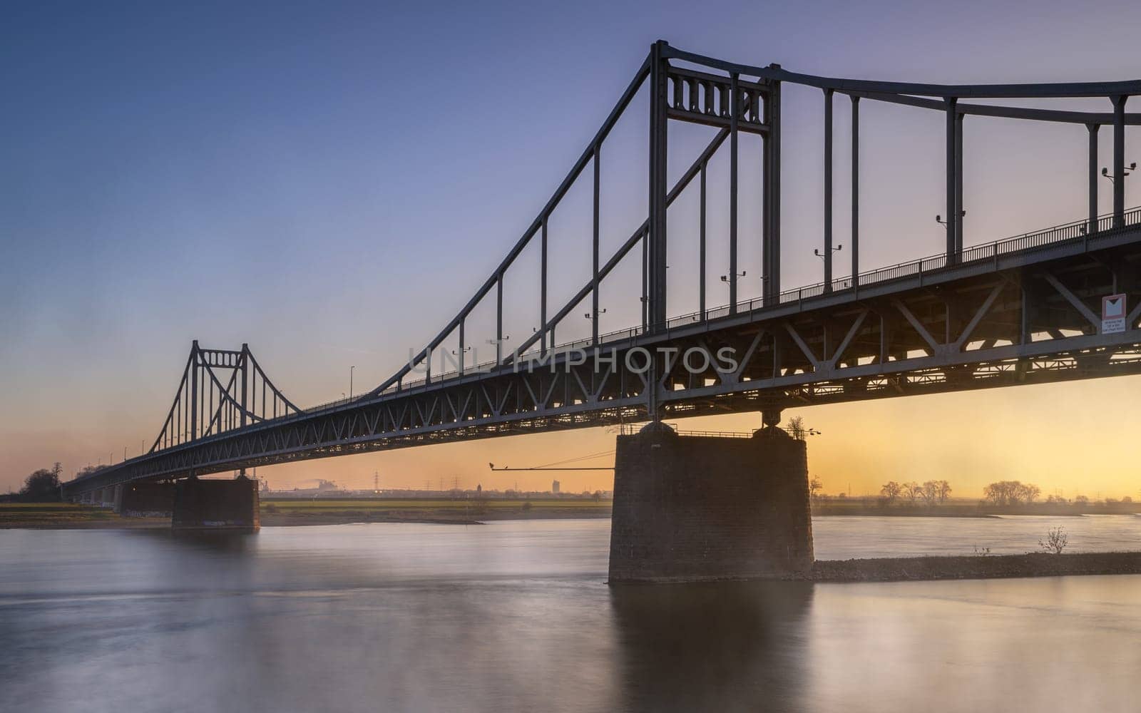 Krefeld Uerdingen Bridge, North Rhine Westphalia, Germany by alfotokunst