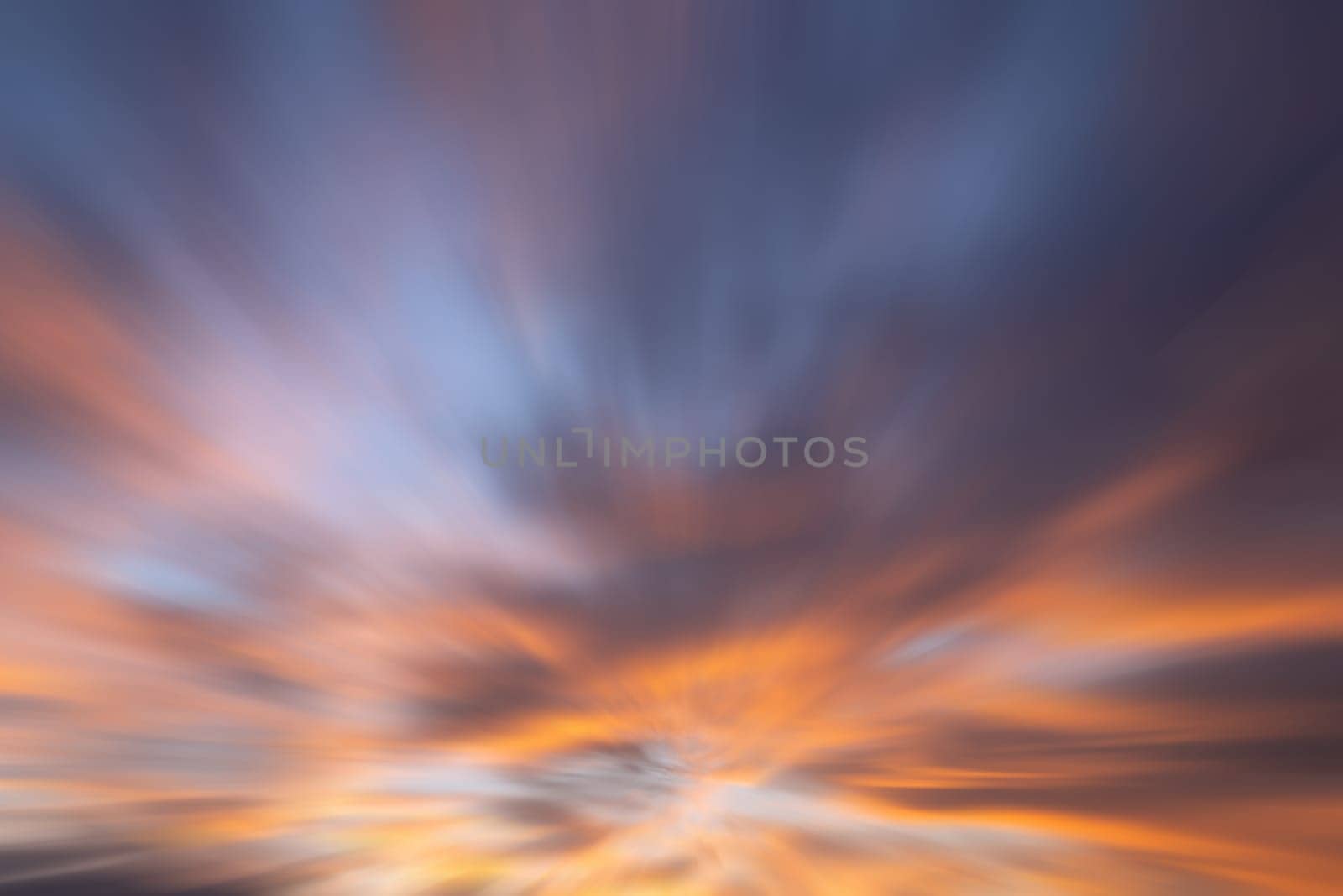 Evening sky with pastel-colored clouds