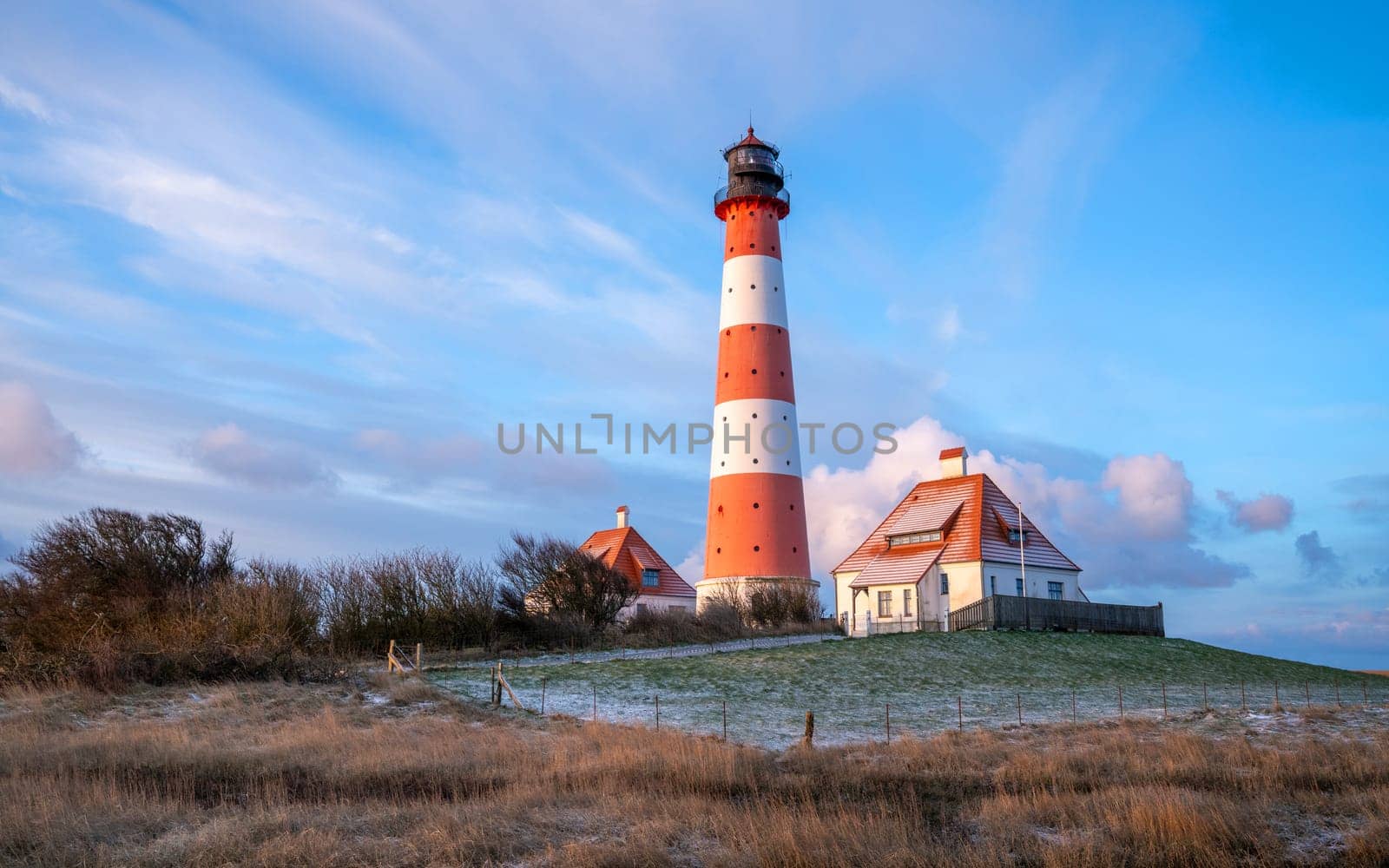 Lighthouse of Westerhever, North Frisia, Germany by alfotokunst