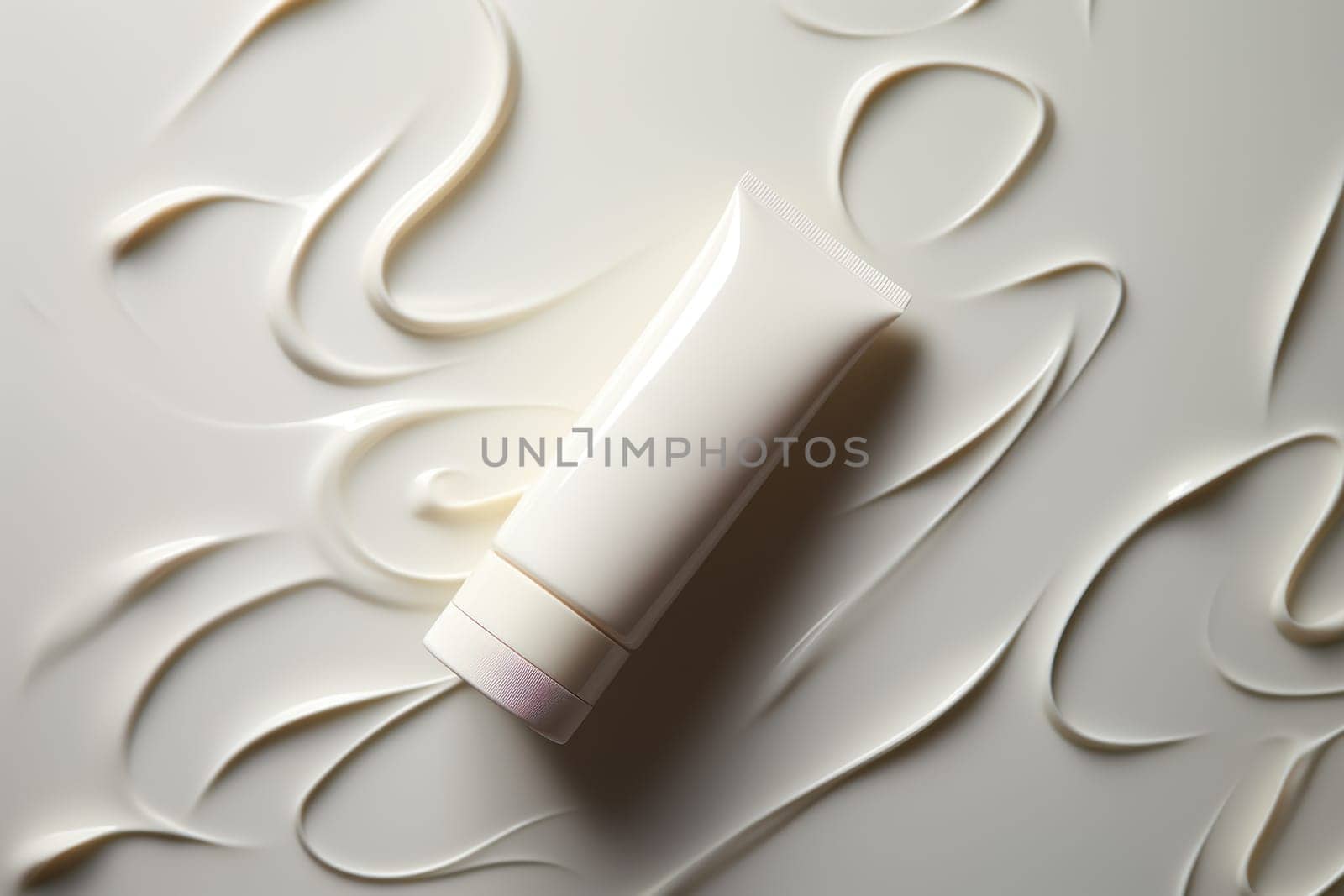 Blank tubes of cosmetic products. Mockup for design. Generative AI by nateemee