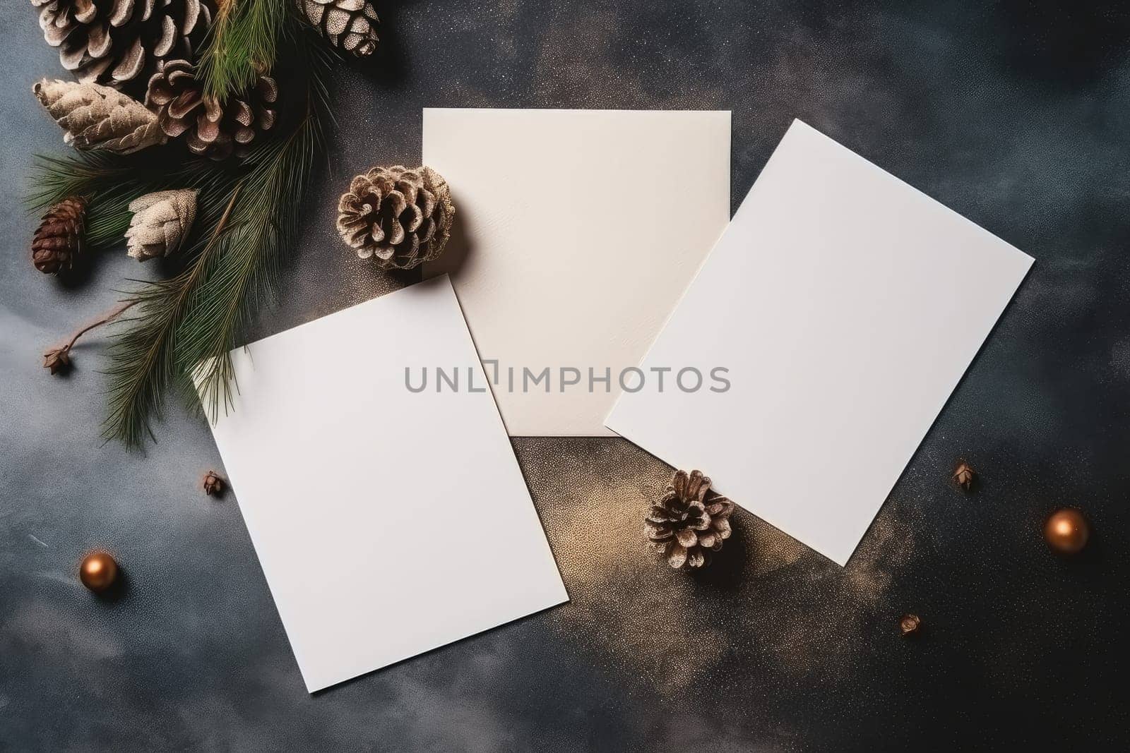 Christmas paper mockup, AI Generated by Desperada