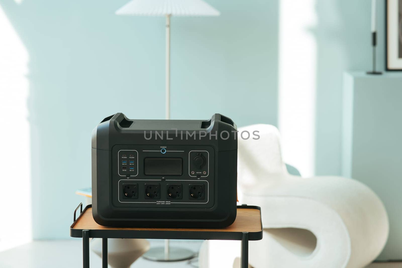 portable power station at home. High quality photo