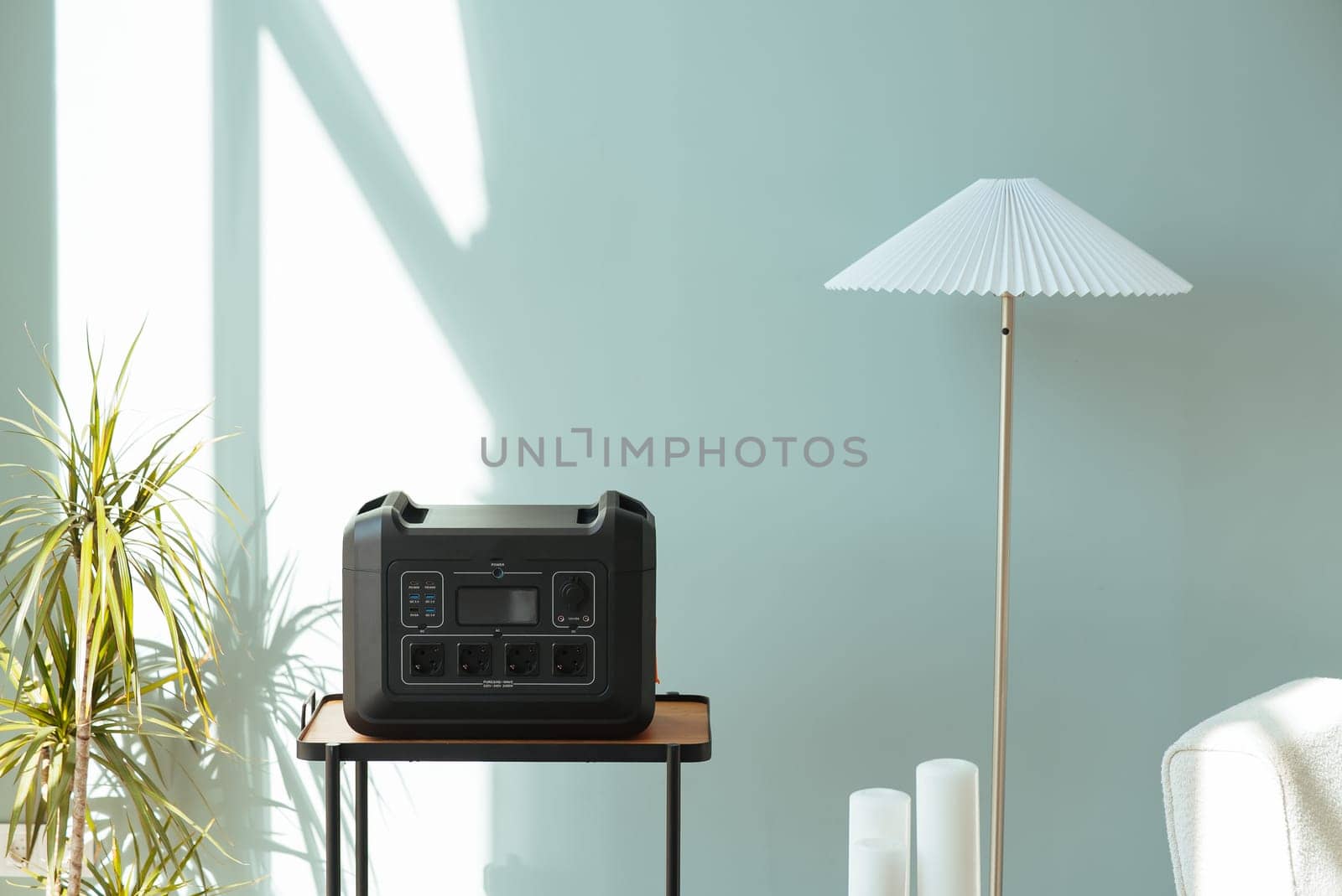 portable power station at home interior by teksomolika