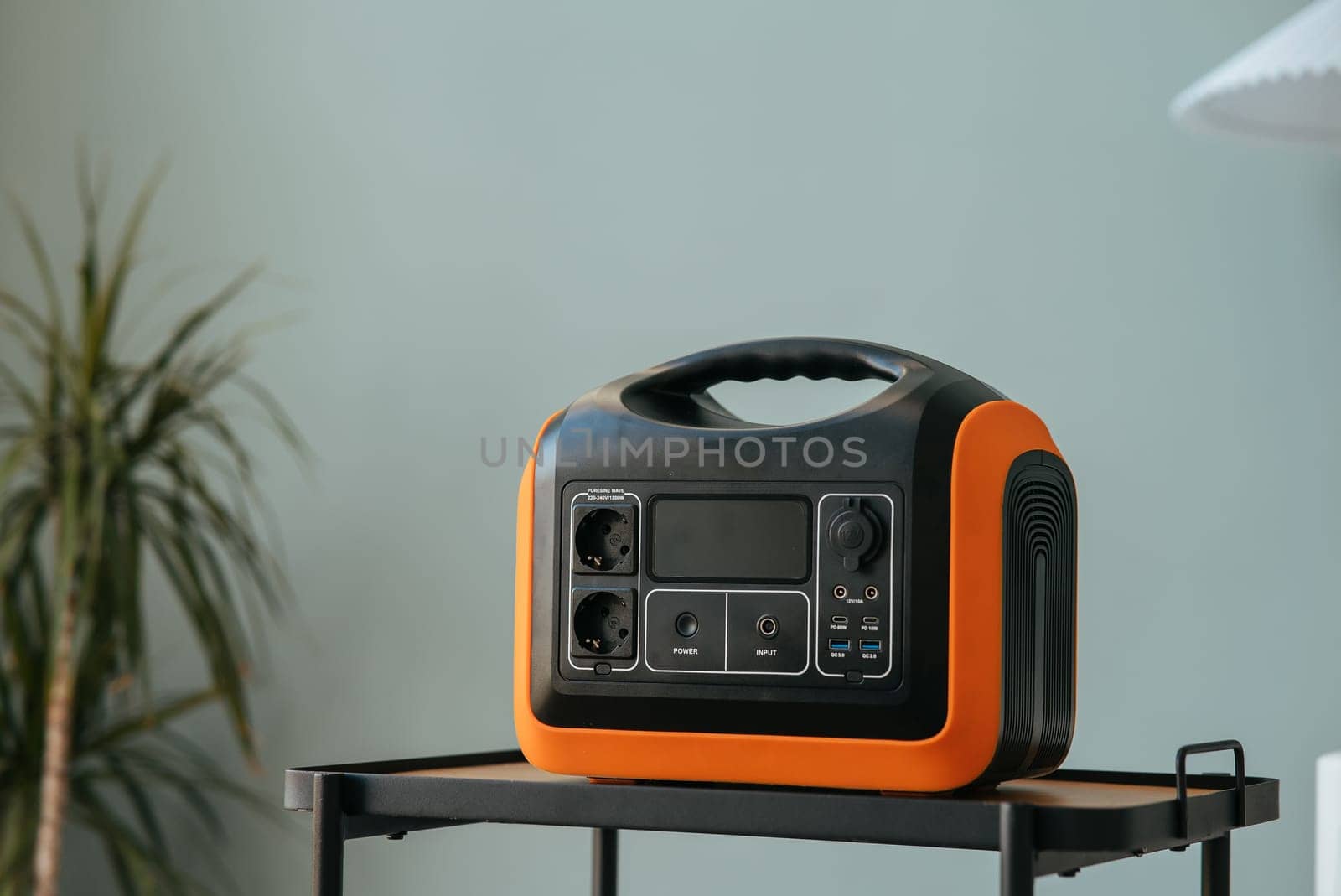 portable power station at home. High quality photo