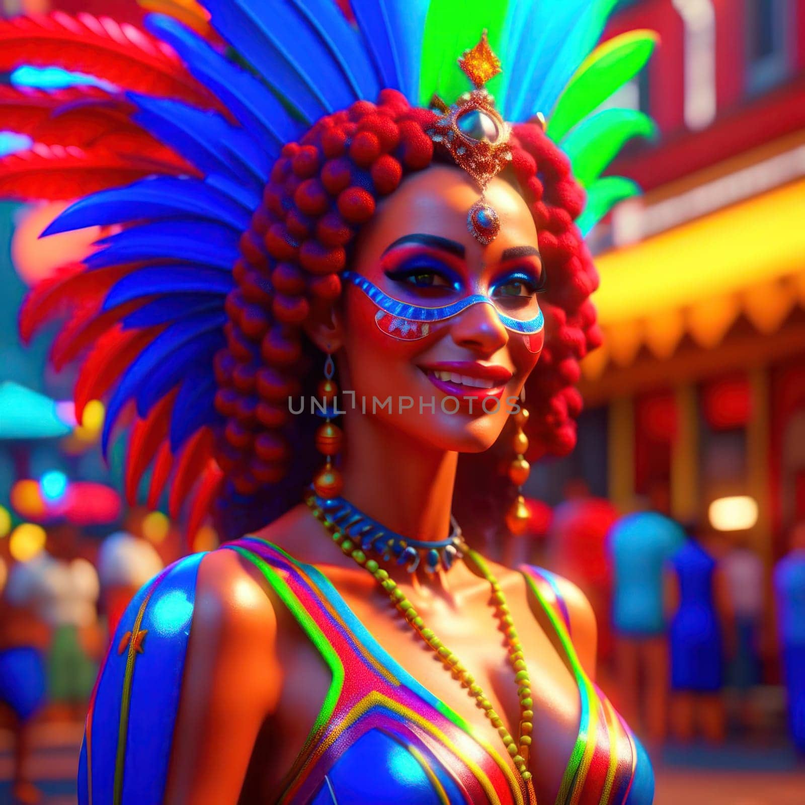 Girl at the carnival. Image created by AI