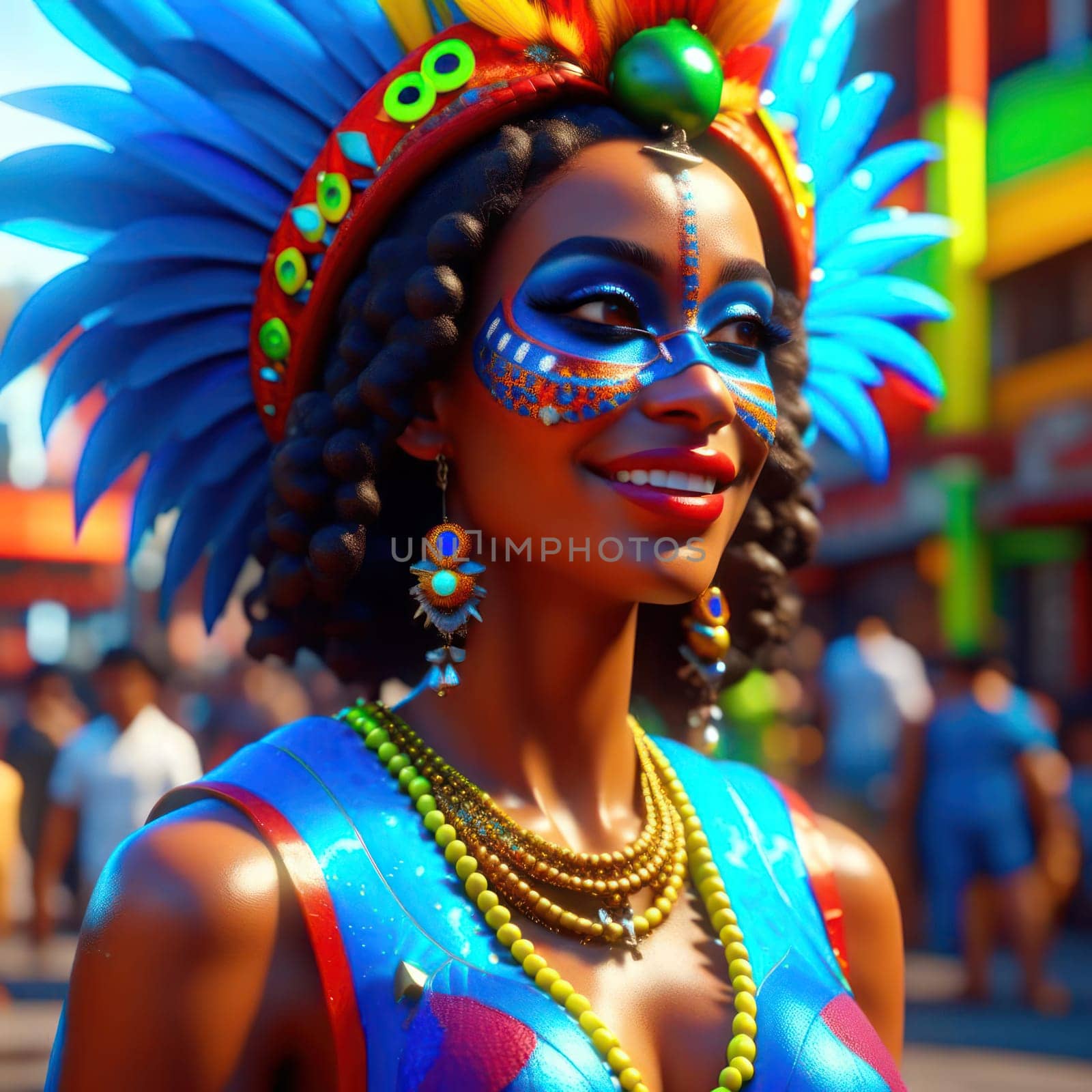 Girl at the carnival. Image created by AI