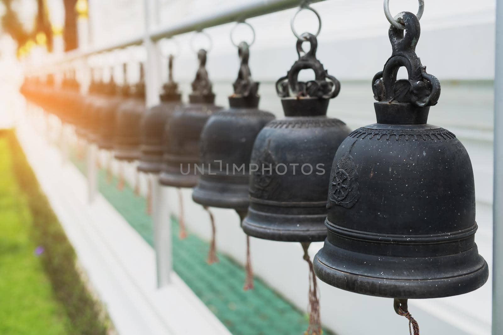 Big brass bell in the temple