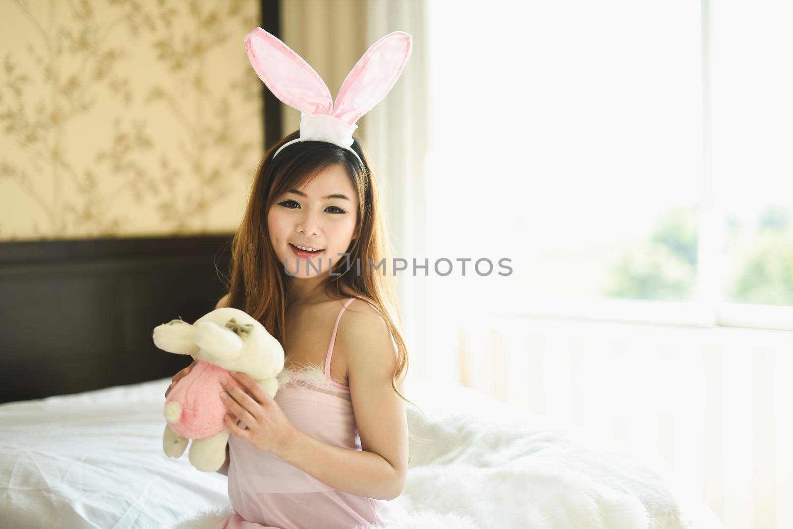 japanese sexy girl cosplay rabbit pink  by Wmpix