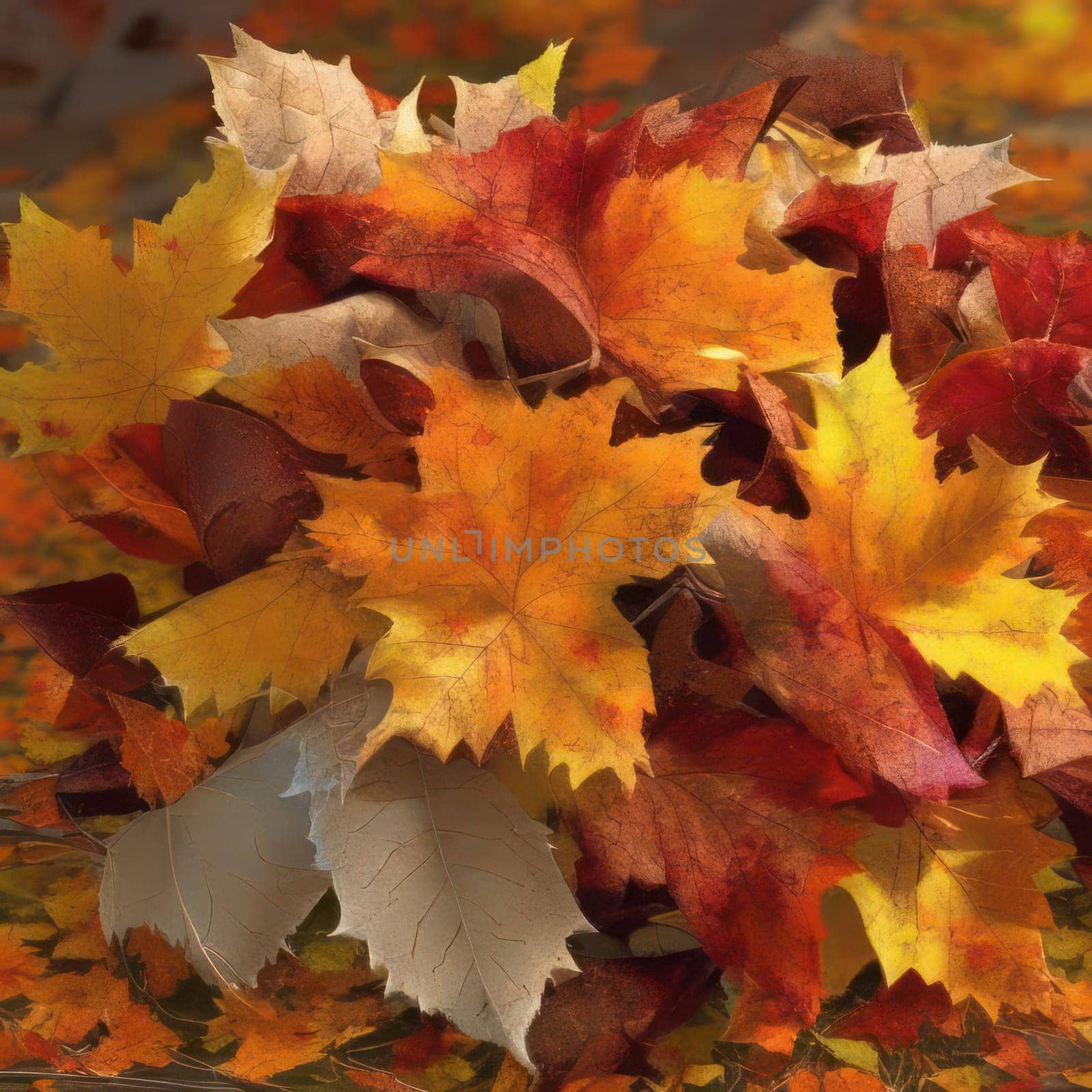 Autumn leaves. Image created by AI