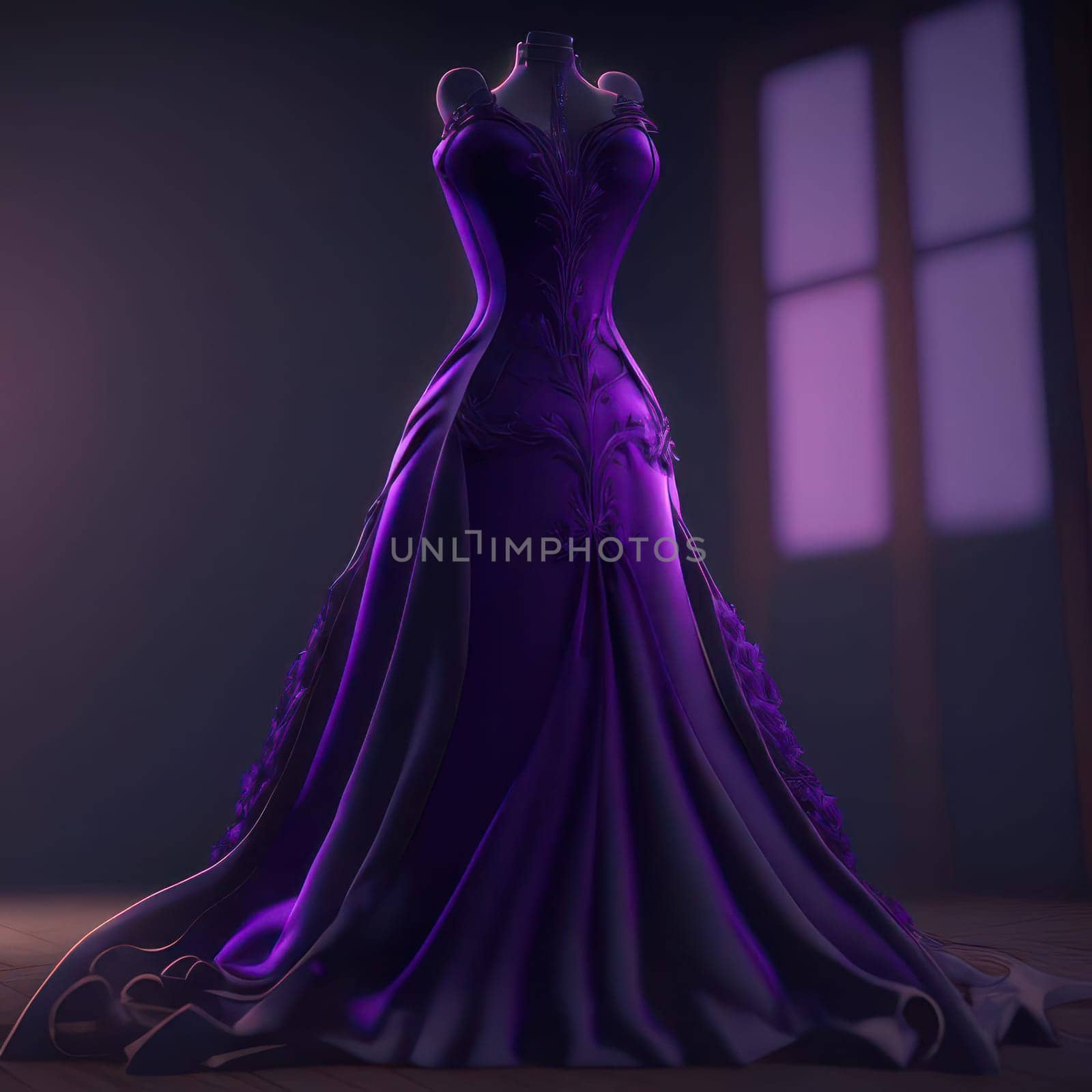 Purple dress. Image created by AI by nolimit046