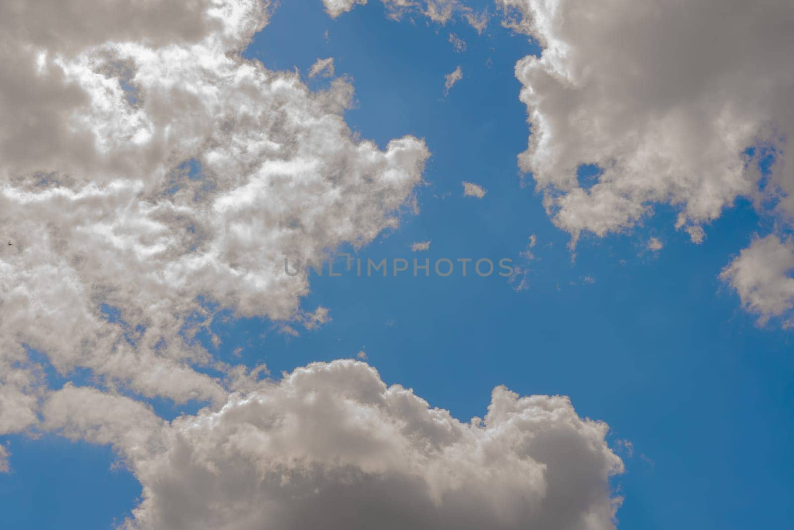 White clouds in blue sky