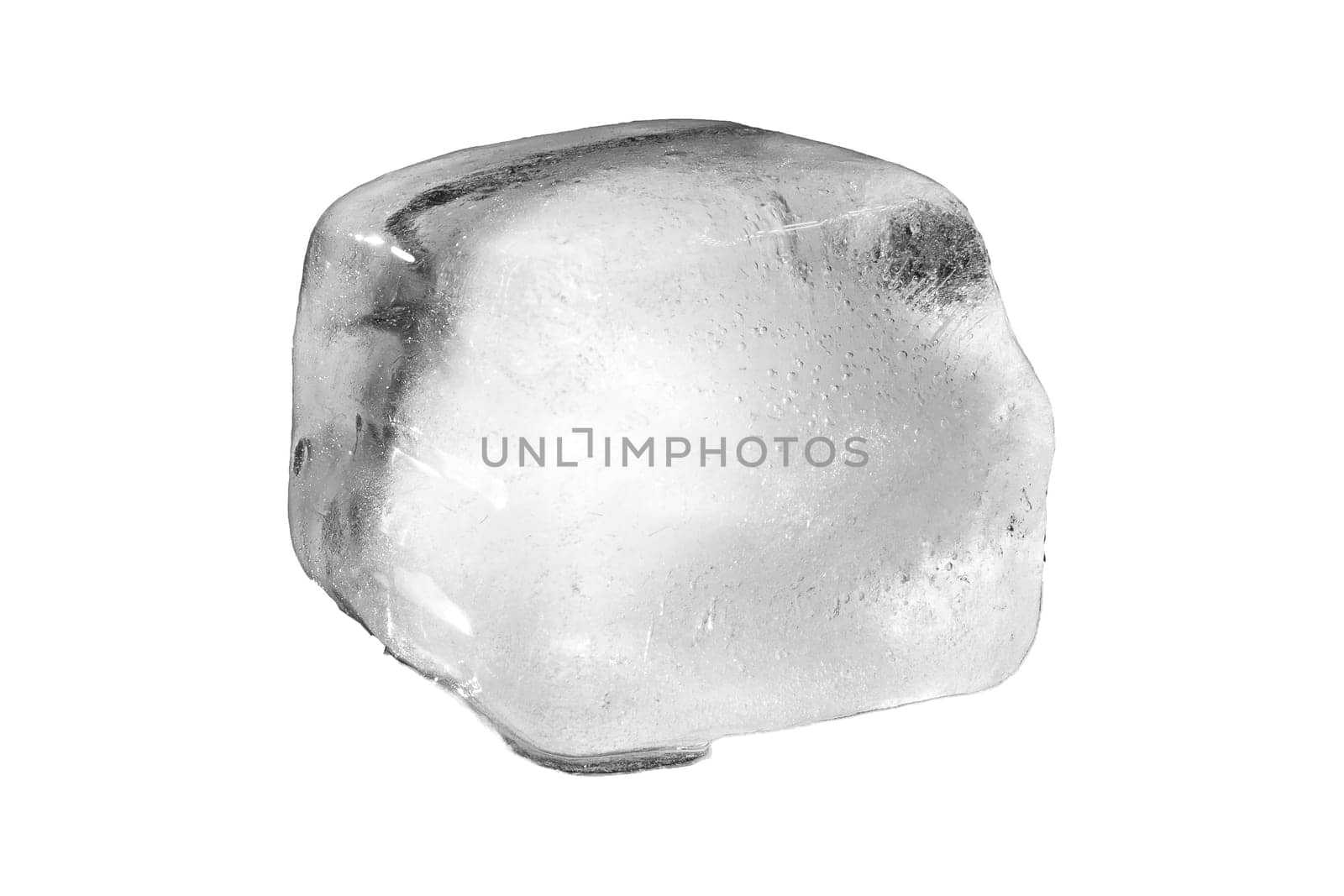 Real ice cubes transparent isolated as PNG in studio, Germany