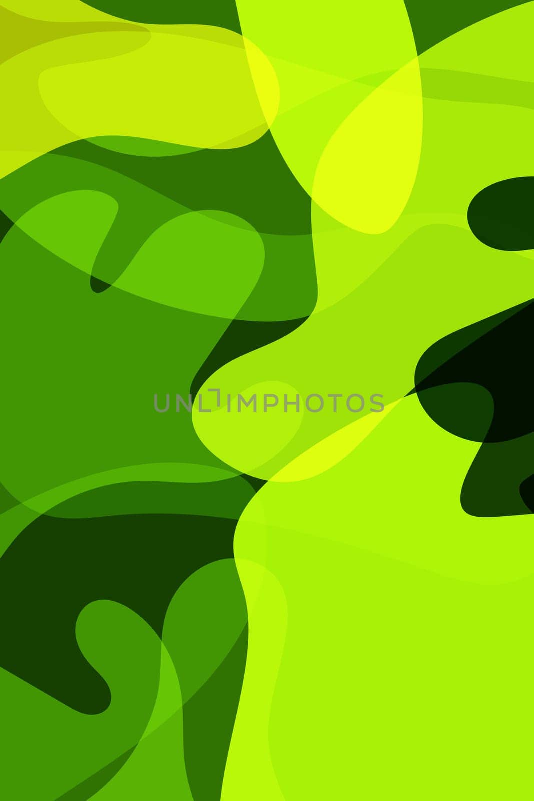 Abstract green background with different intersecting shapes