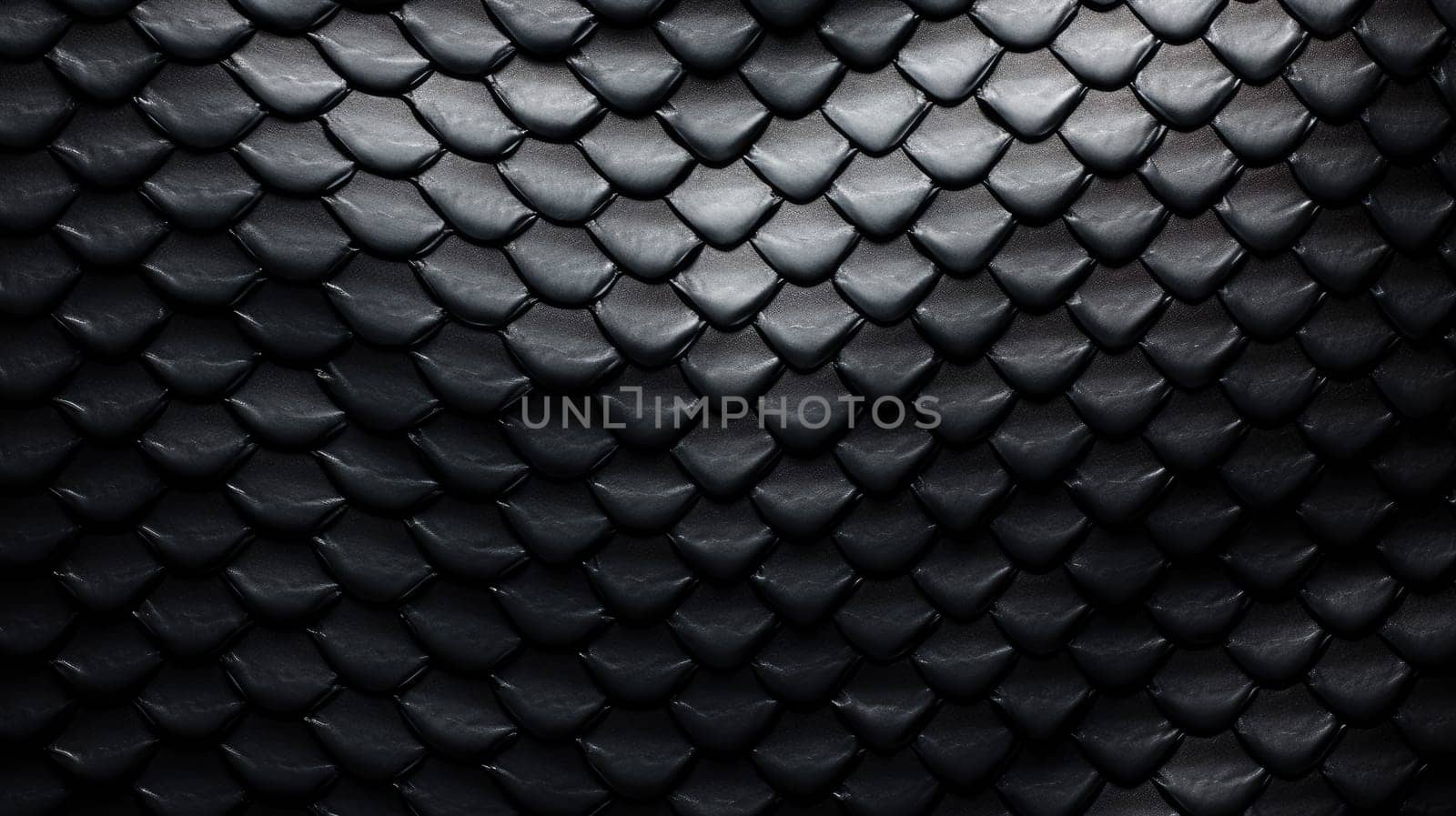 Background texture black leather reptiles. Snake skin or dragon scale texture by natali_brill