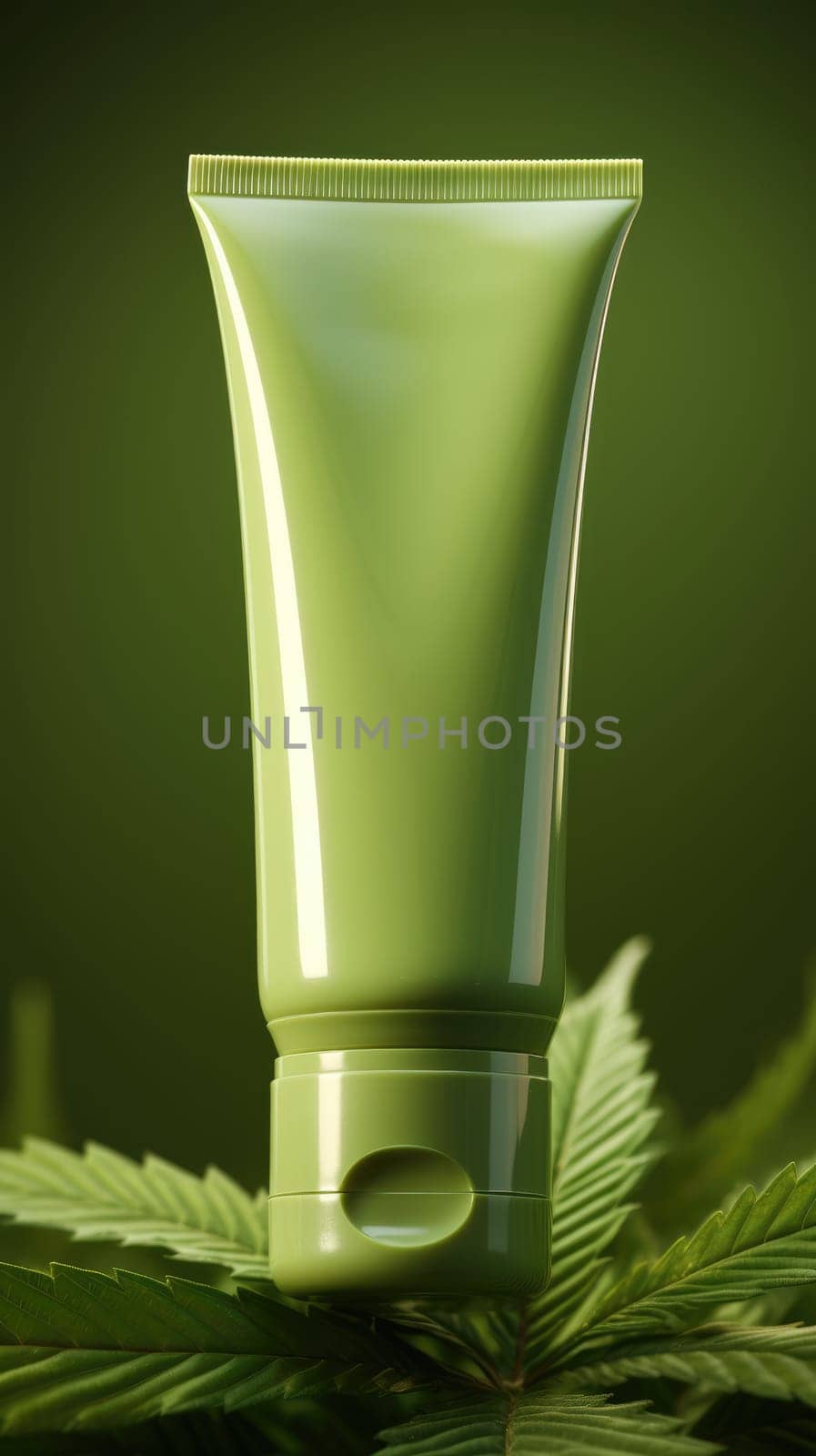 Hemp skin care cosmetic product in mockup packaging tube by natali_brill