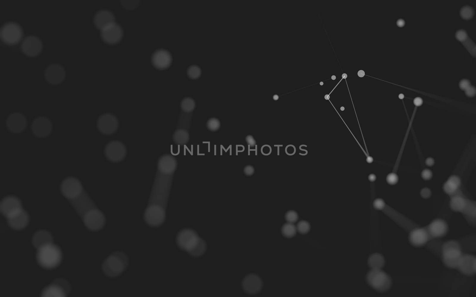 Abstract background. Molecules technology with polygonal shapes, connecting dots and lines. Connection structure. Big data visualization.  by teerawit