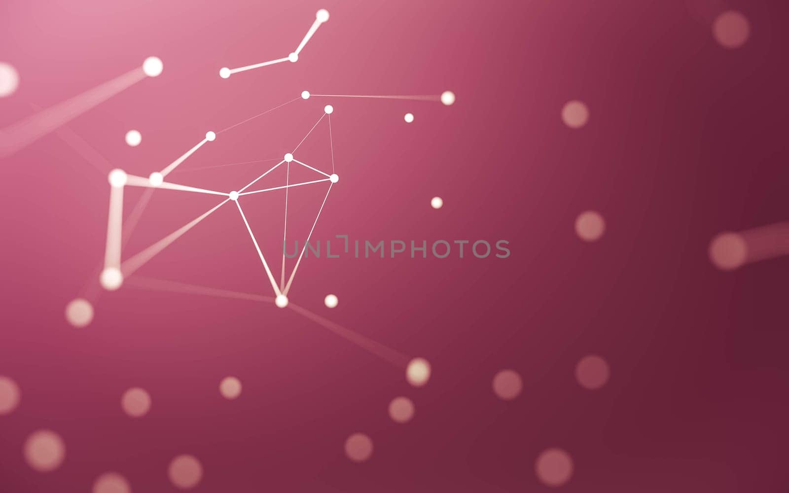 Abstract background. Molecules technology with polygonal shapes, connecting dots and lines. Connection structure. Big data visualization.  by teerawit