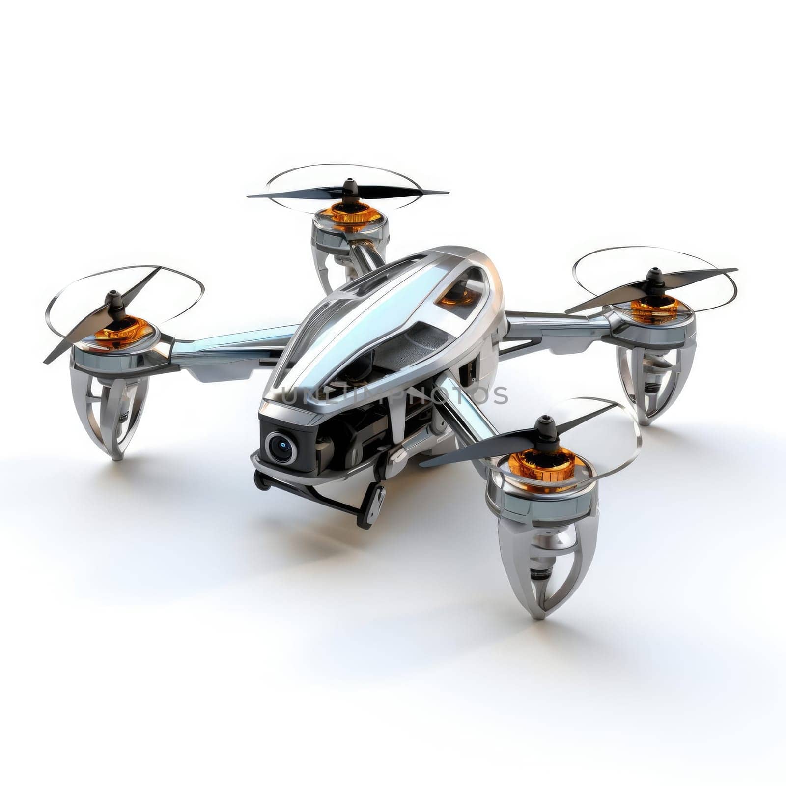 Quadcopter of the future on a white background