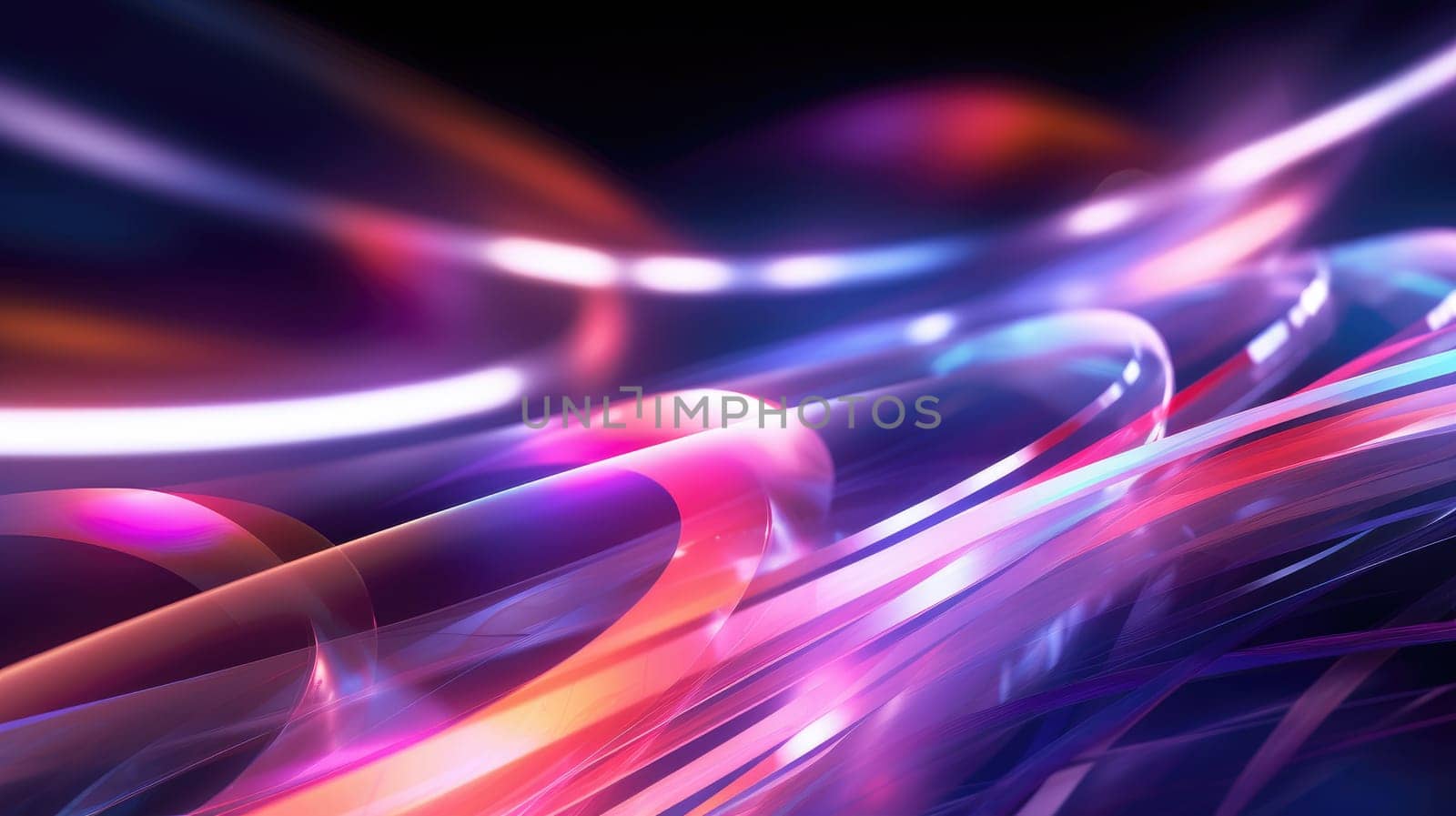 Background of bright luminous lines by cherezoff