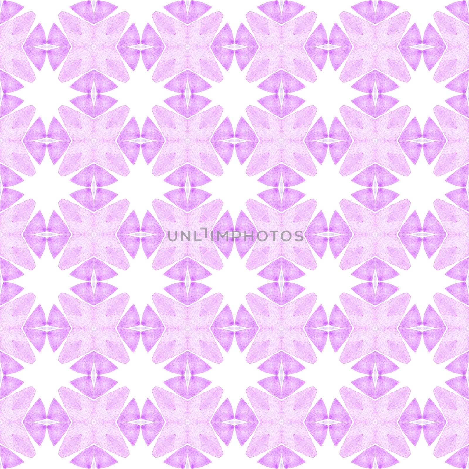 Textile ready wondrous print, swimwear fabric, wallpaper, wrapping. Purple alive boho chic summer design. Repeating striped hand drawn border. Striped hand drawn design.