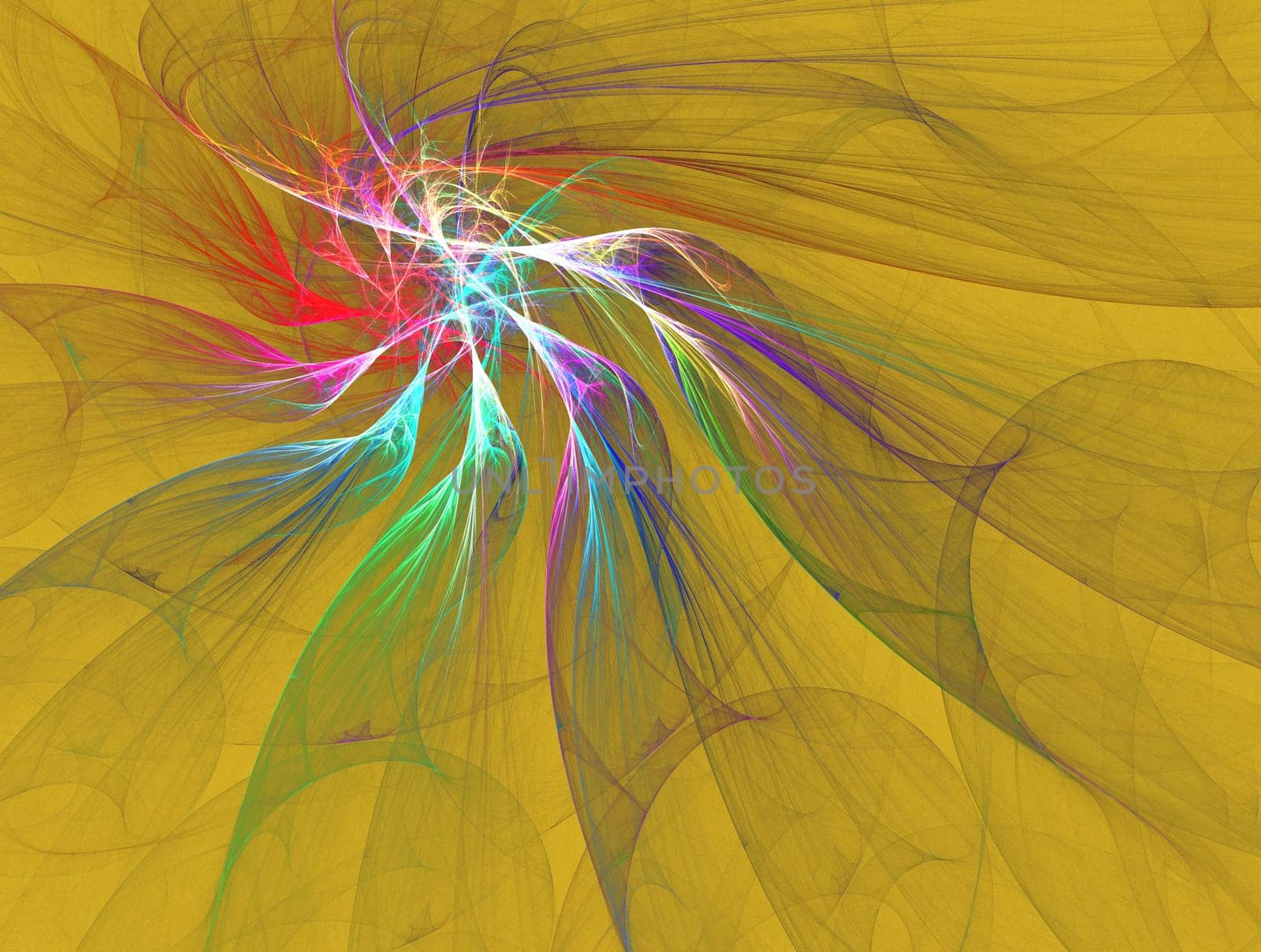 Abstract background, colored fantastic texture, unique art illustration, fractal for graphic design projects. High quality illustration.