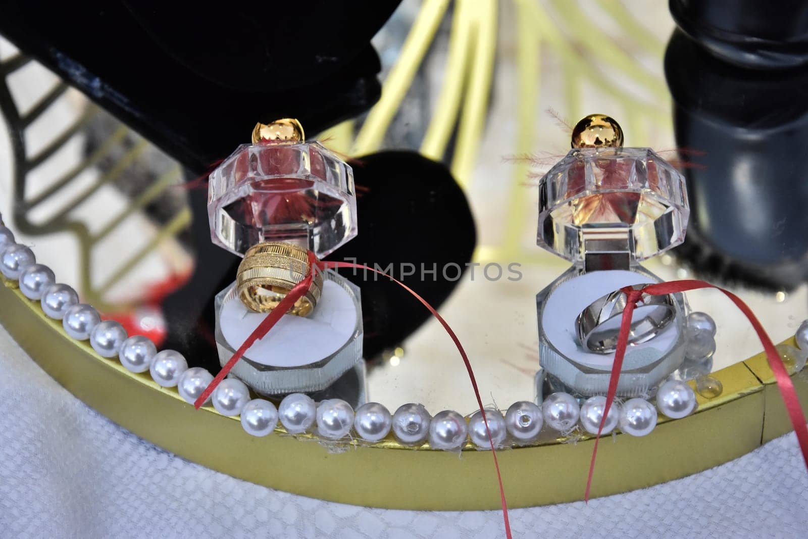 golden wedding rings of newlyweds,. High quality photo