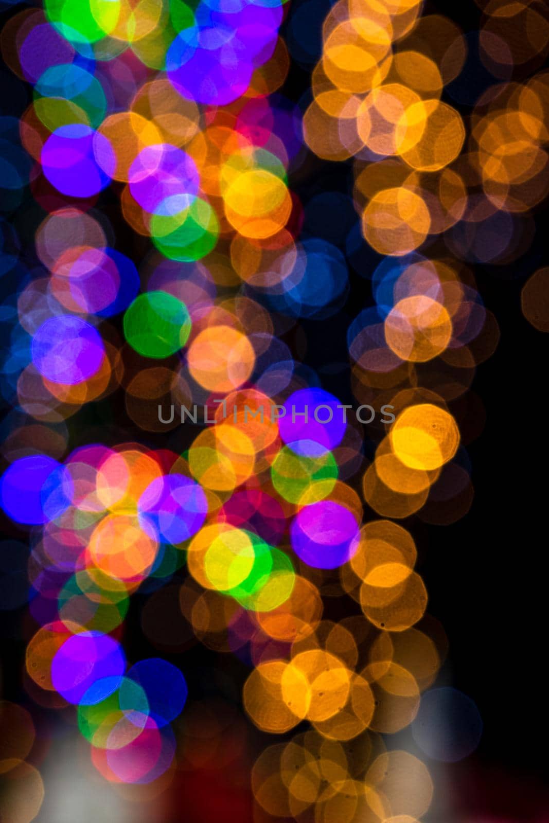 Abstract blurred Christmas lights background by vladispas