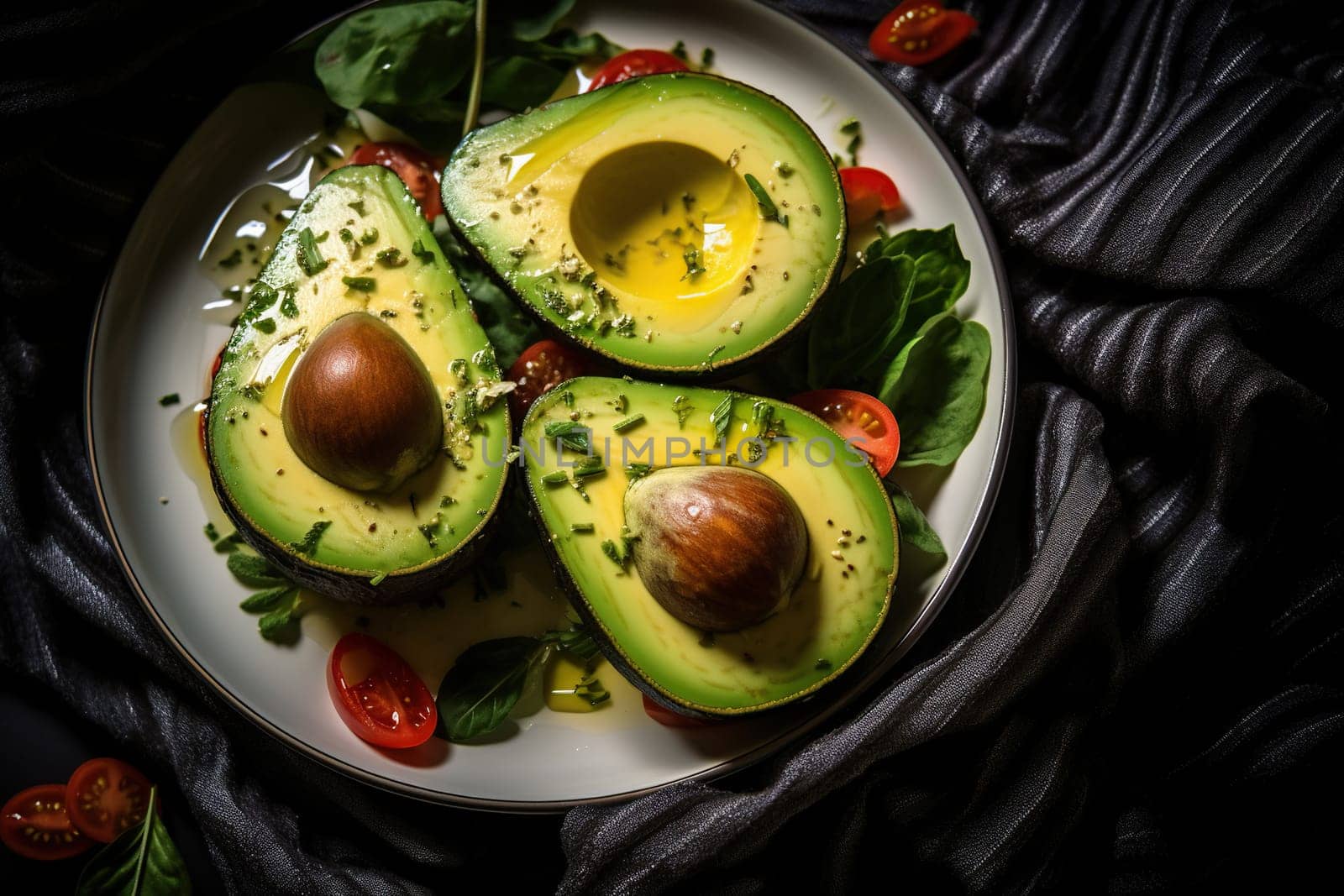 Breakfast with avocado and other healty ingredients in the morning