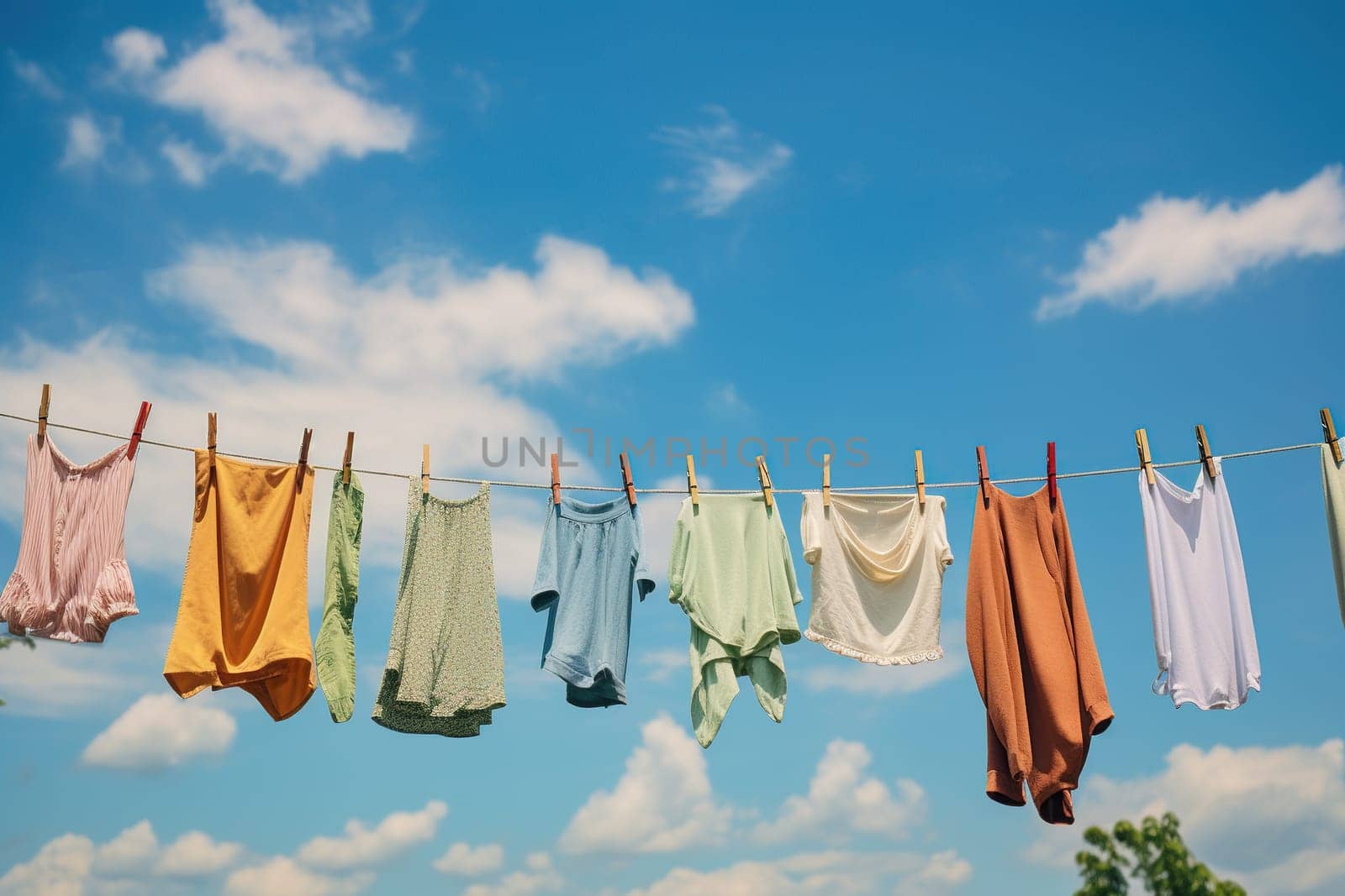Clothes drying on a wire by Suteren