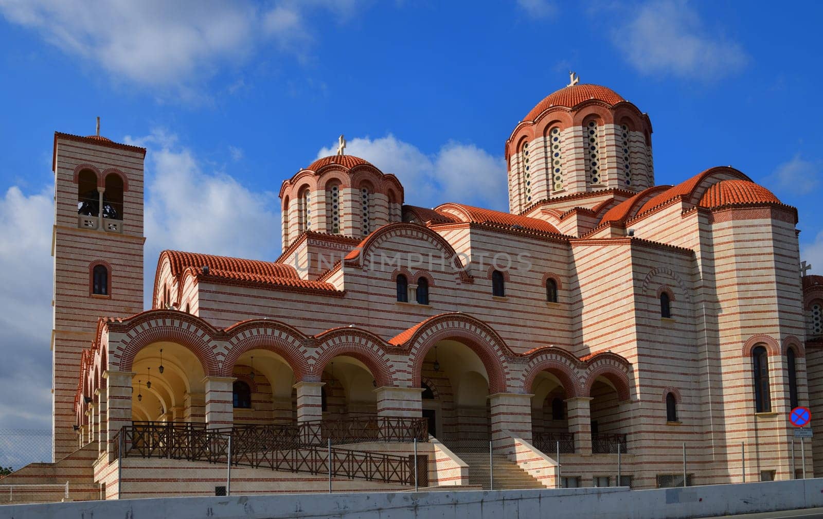 Limassol, Cyprus - Oct 08. 2019. the Sacred Temple of Saint Arsenius of Cappadocia and Paisios the Athonite