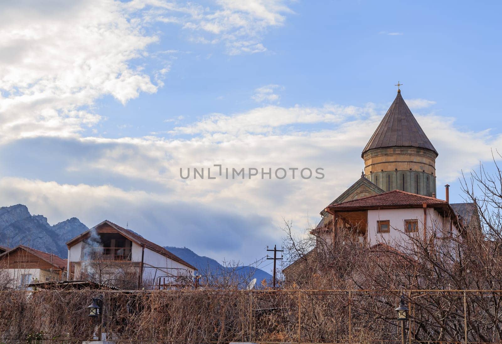 Europe, Georgia - ancient temple landscape . High quality photo