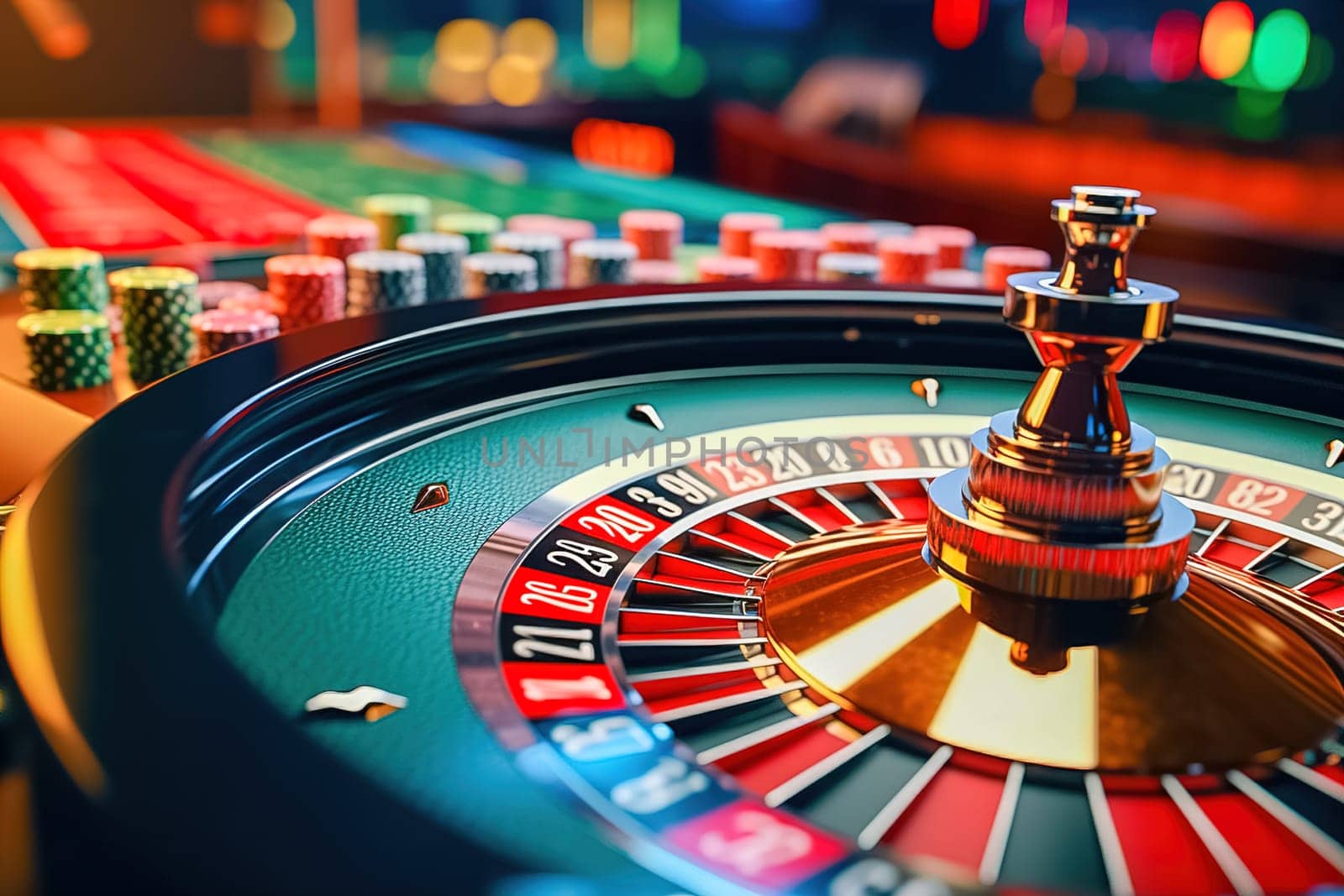 Roulette wheel in a casino. High quality photo