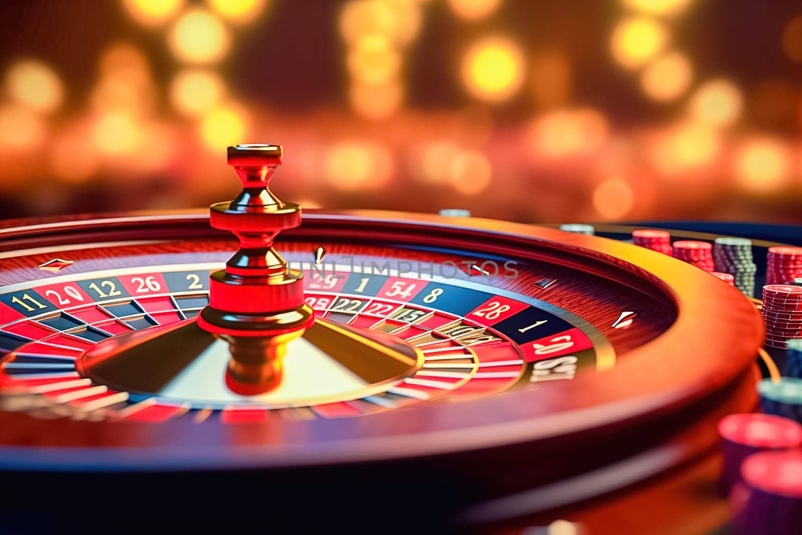 Roulette wheel in a casino. High quality photo