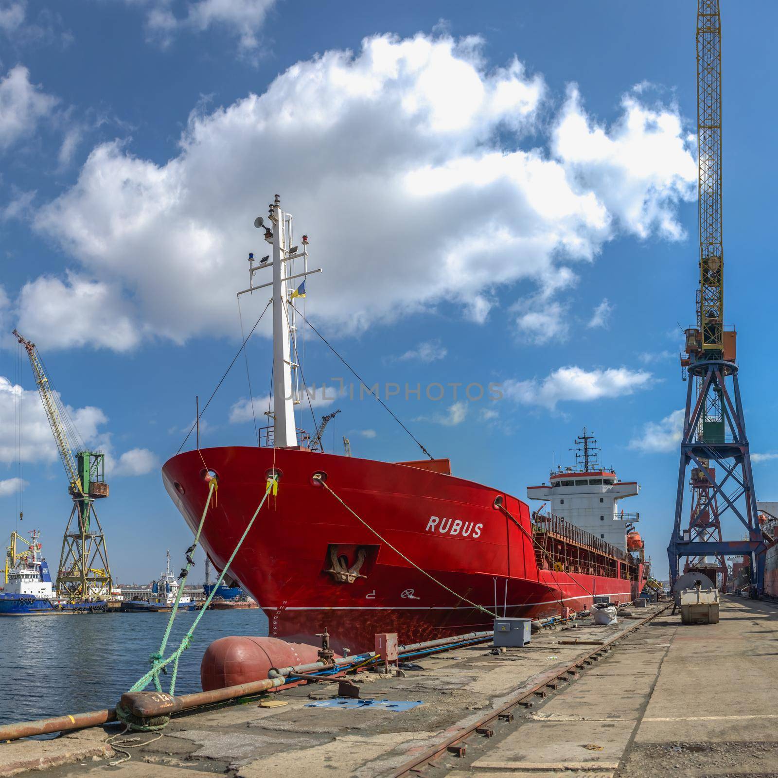 Ship at the pier of the  Shipyard in Ukraine by Multipedia