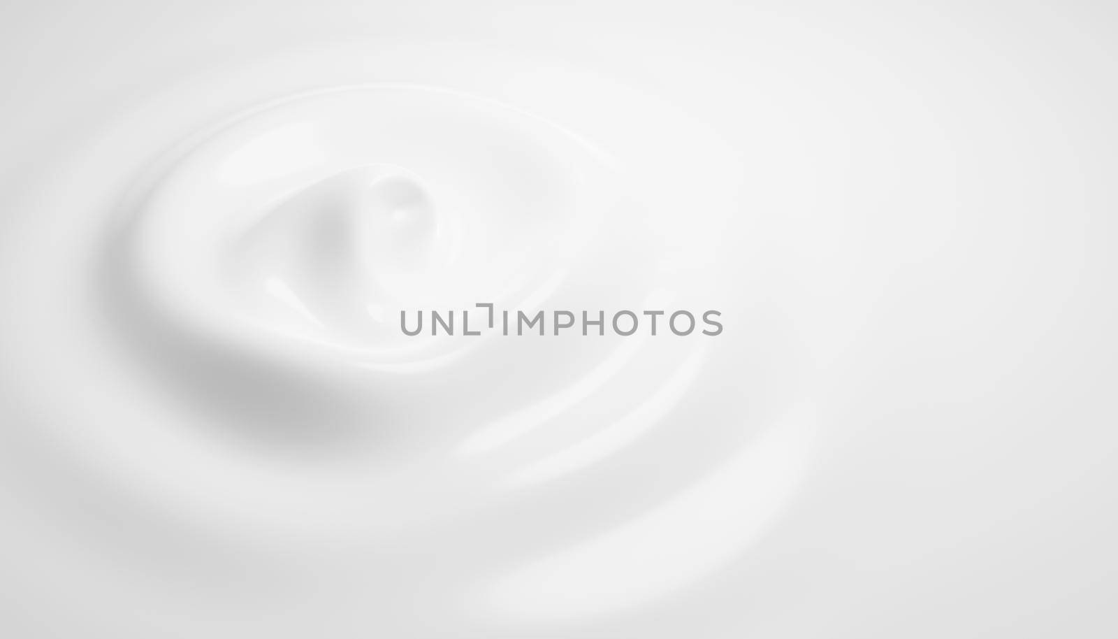 White cosmetic cream background 3d render