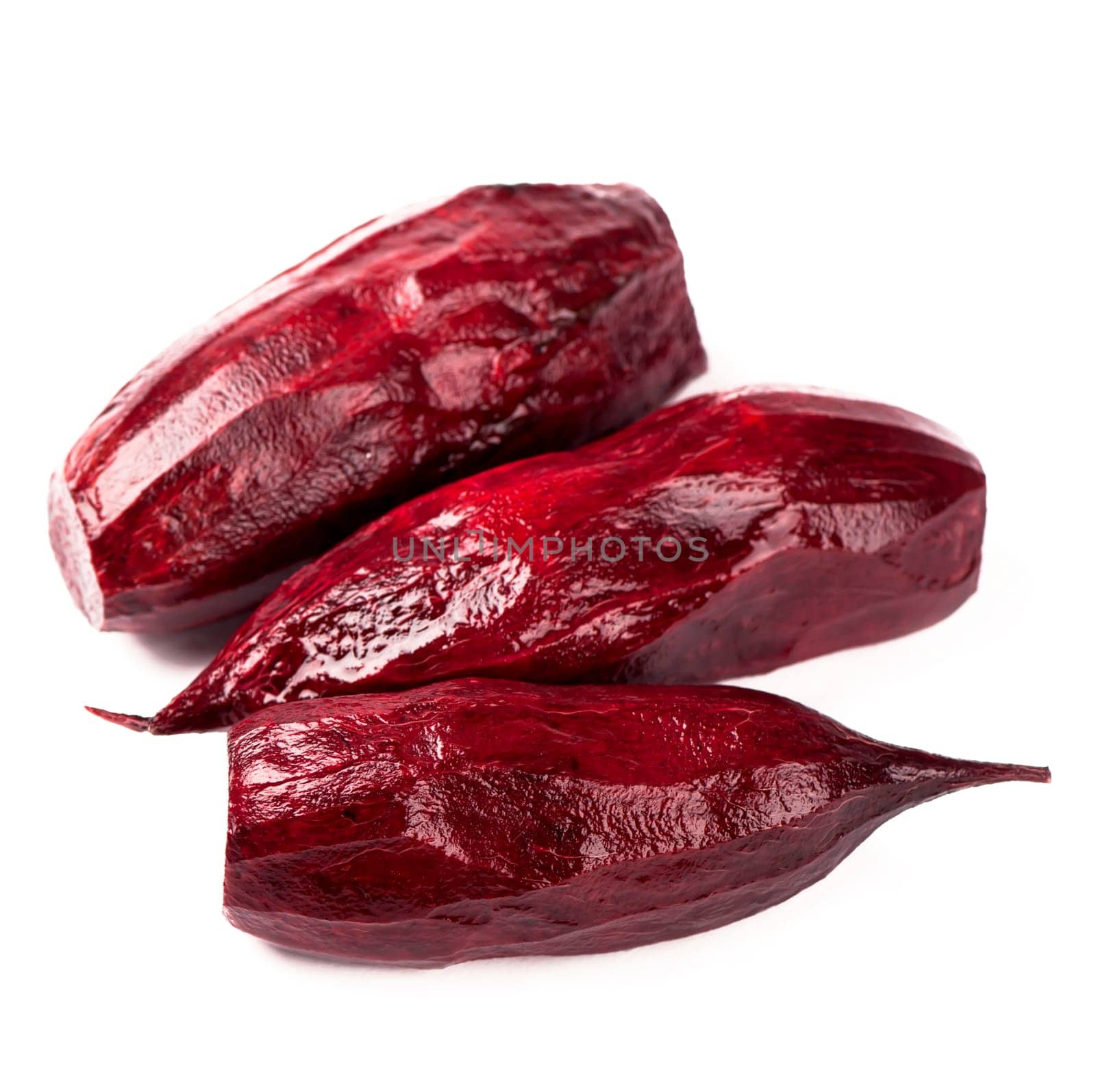 beet peeled of a peel on a white background