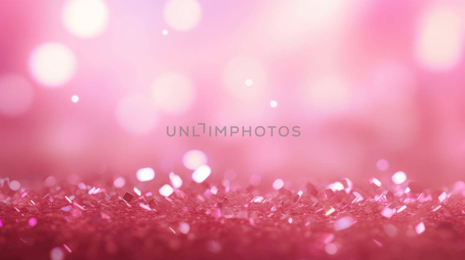 Pink glitter texture abstract bokeh background with copy space by natali_brill