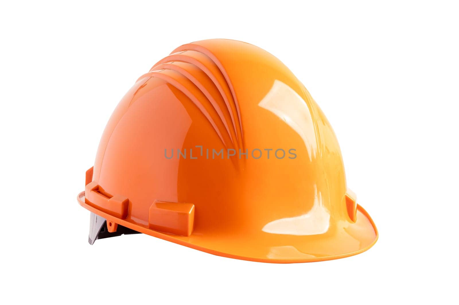 Safety first hard helmet hat isolated on white background with clipping path.