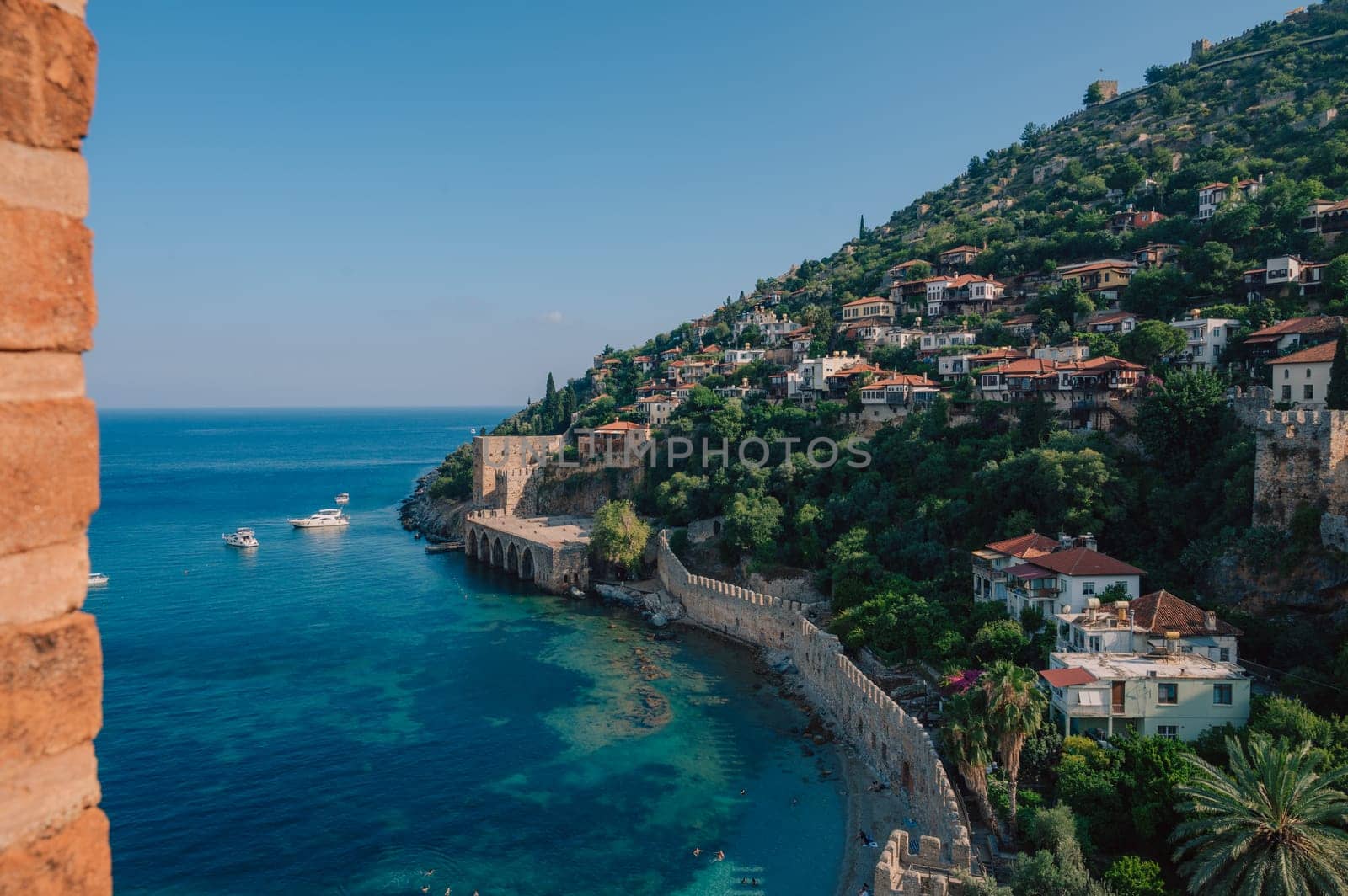 Alanya city, Turkey, view from red tower (kizil kule)