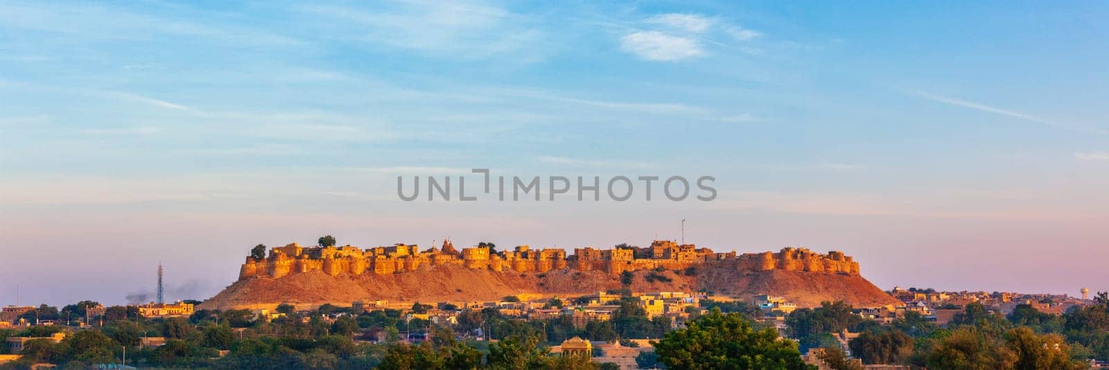 Panorama of Jaisalmer Fort known as the Golden Fort Sonar quila, by dimol