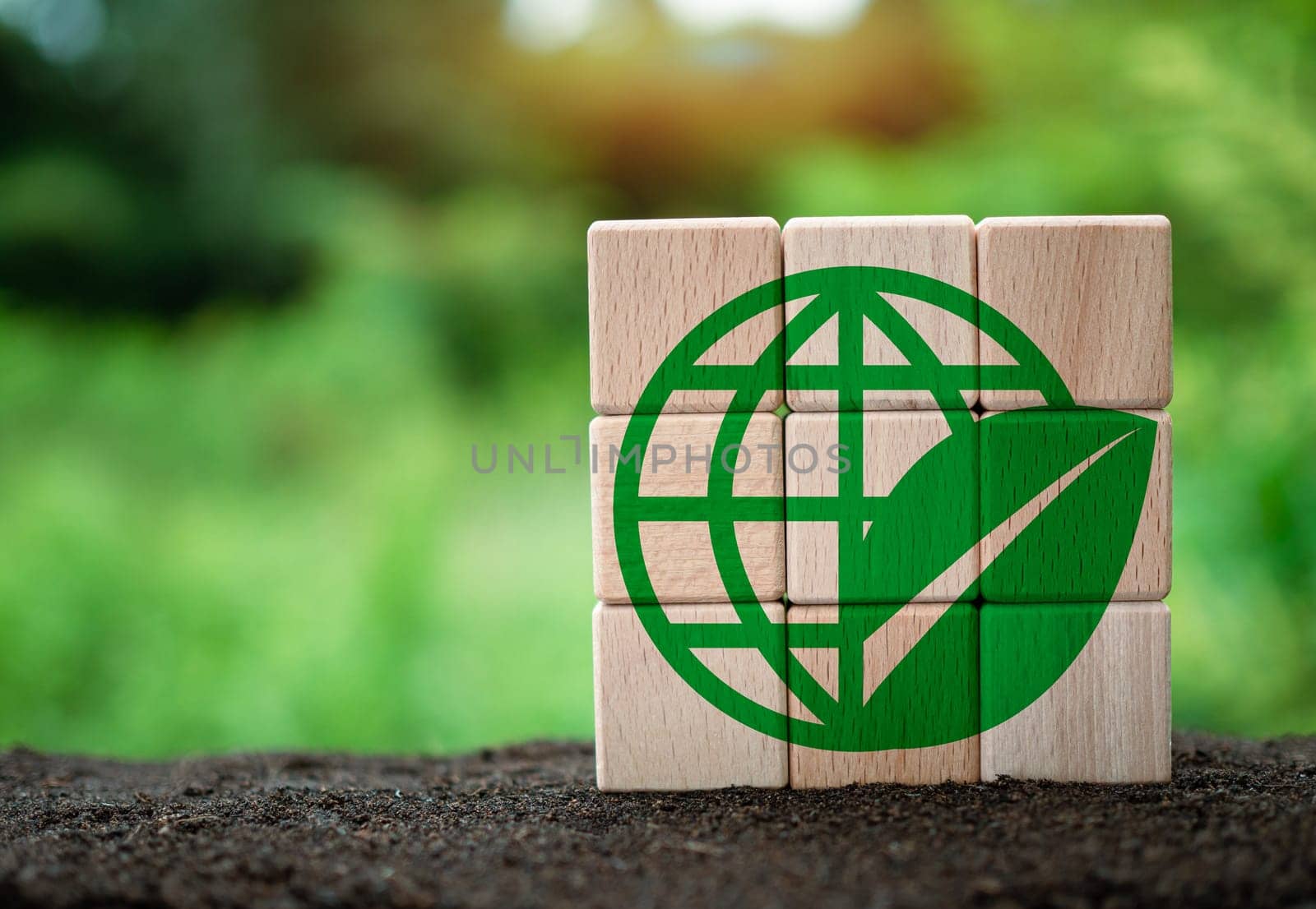 Human hand and model earth icon.Representing helping to save the environment.save world concept.