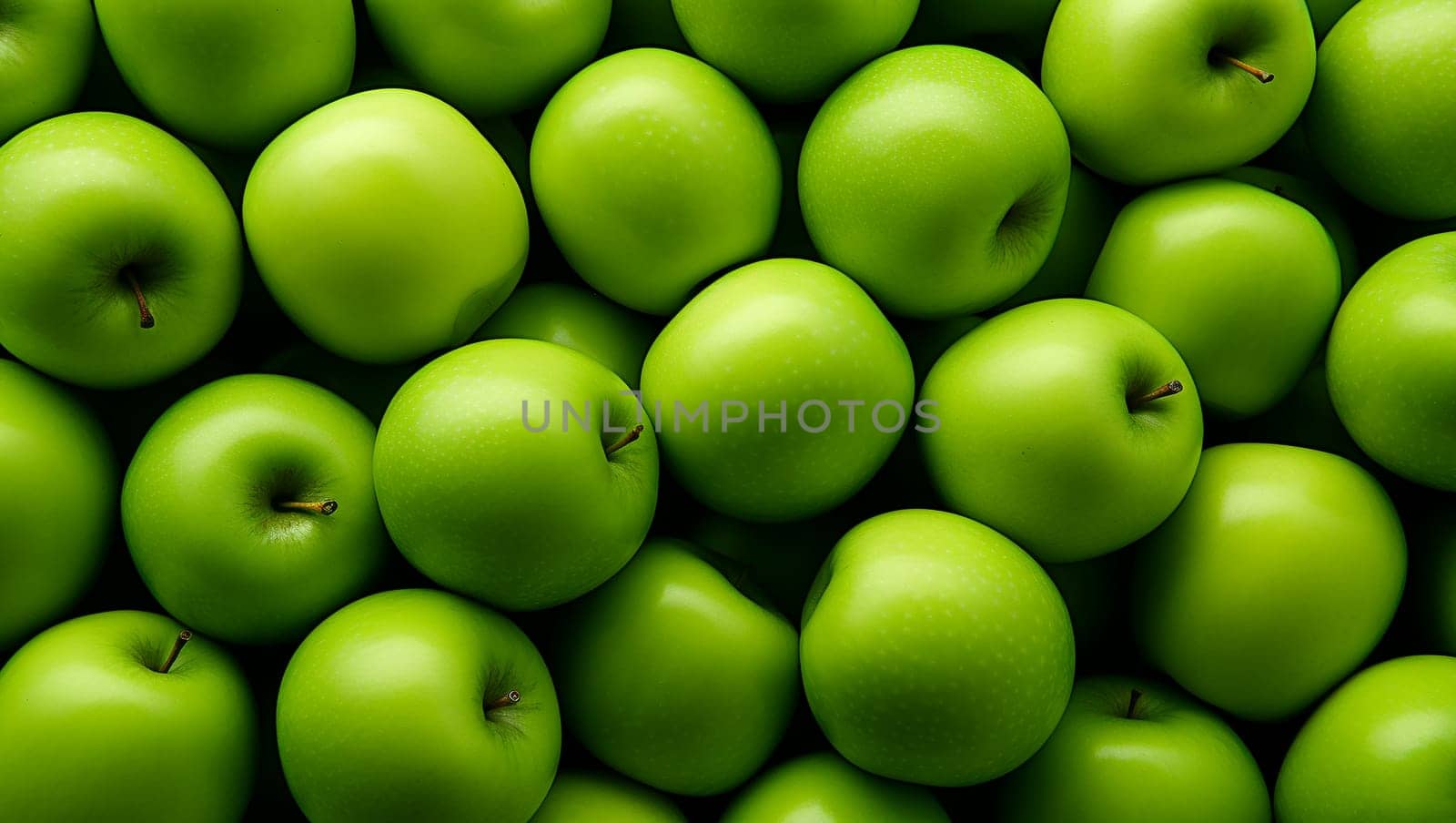 Lots of green apples. Background of apples. High quality photo