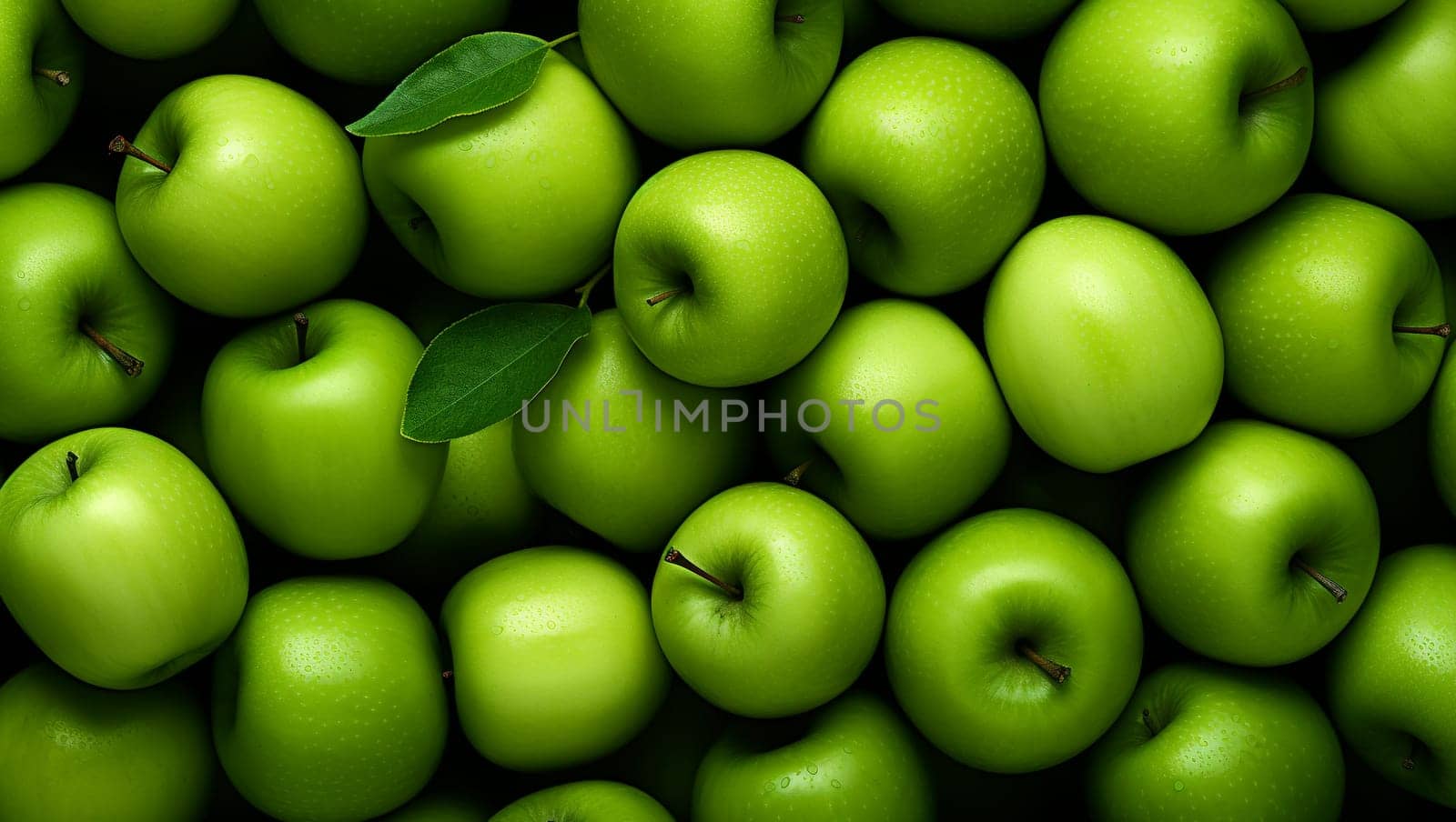 Lots of green apples. Background of apples. High quality photo
