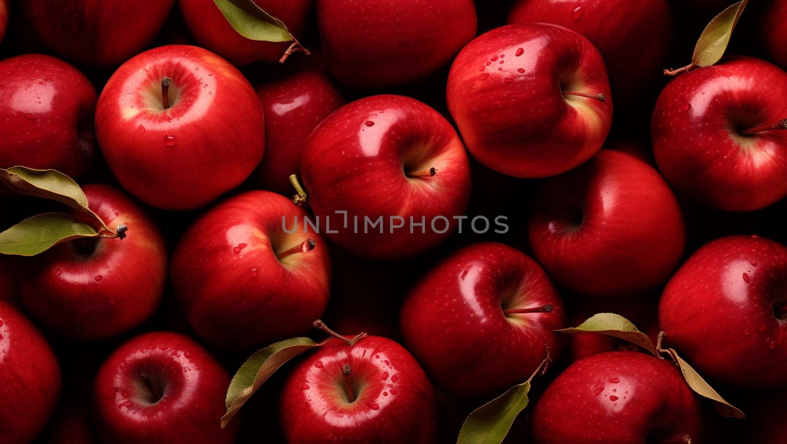 Lots of red apples. Tasty and juicy. Background of apples. by Sneznyj