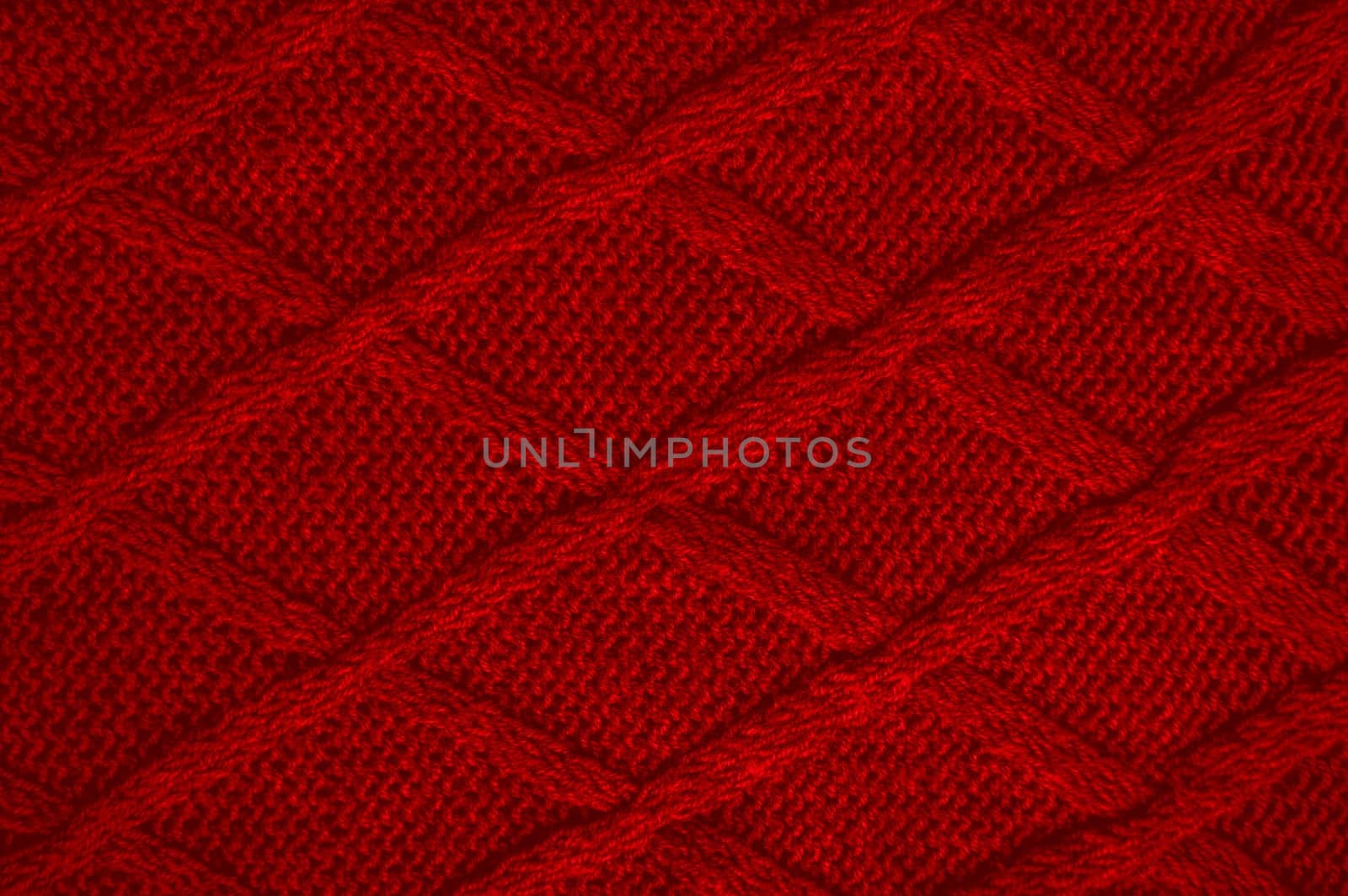Abstract Wool. Organic Woven Sweater. Structure Handmade Holiday Background. Linen Knitted Wool. Red Closeup Thread. Nordic Winter Canvas. Detail Cloth Garment. Soft Knitted Fabric.