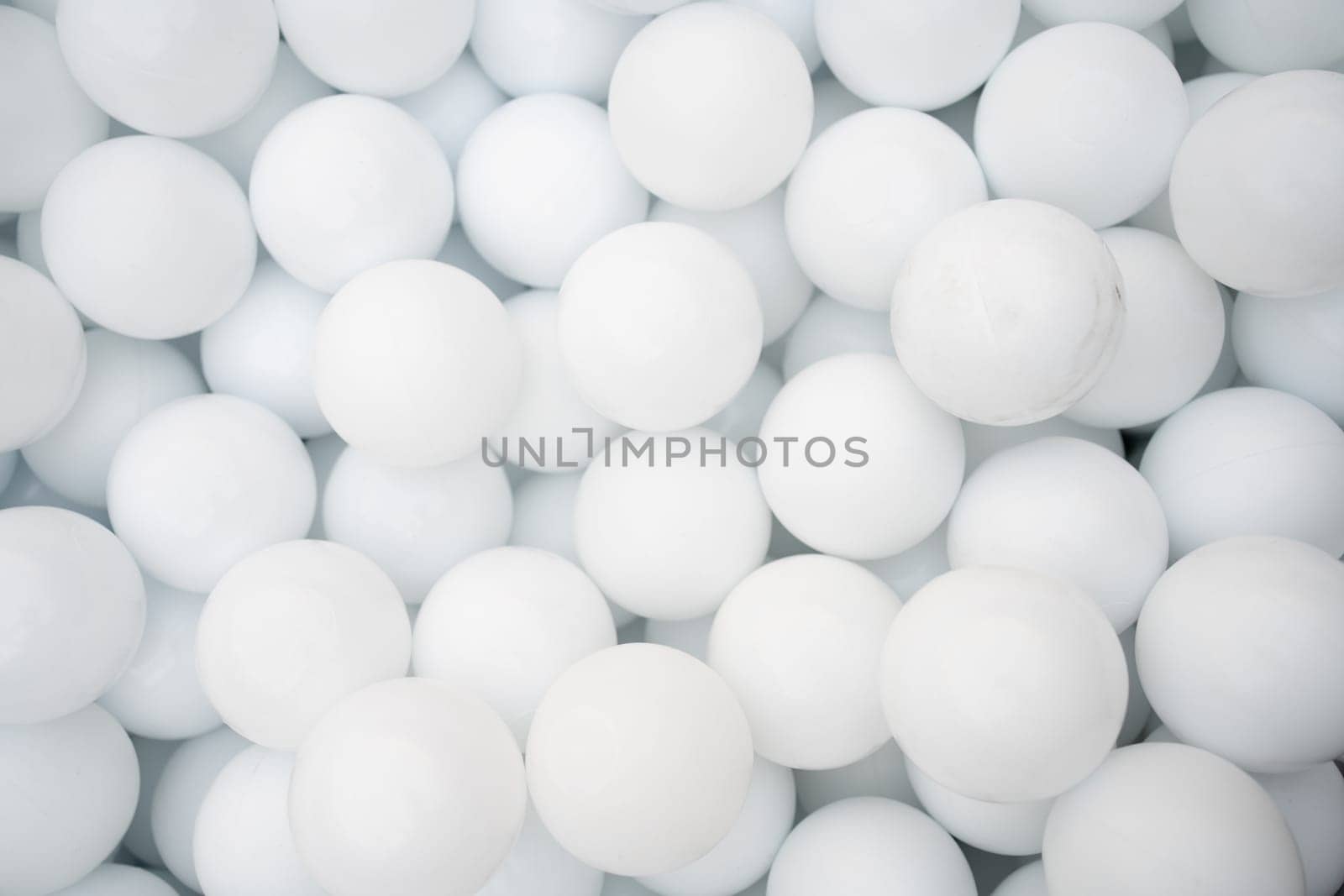 Many white plastic balls for dry pool. by andreonegin