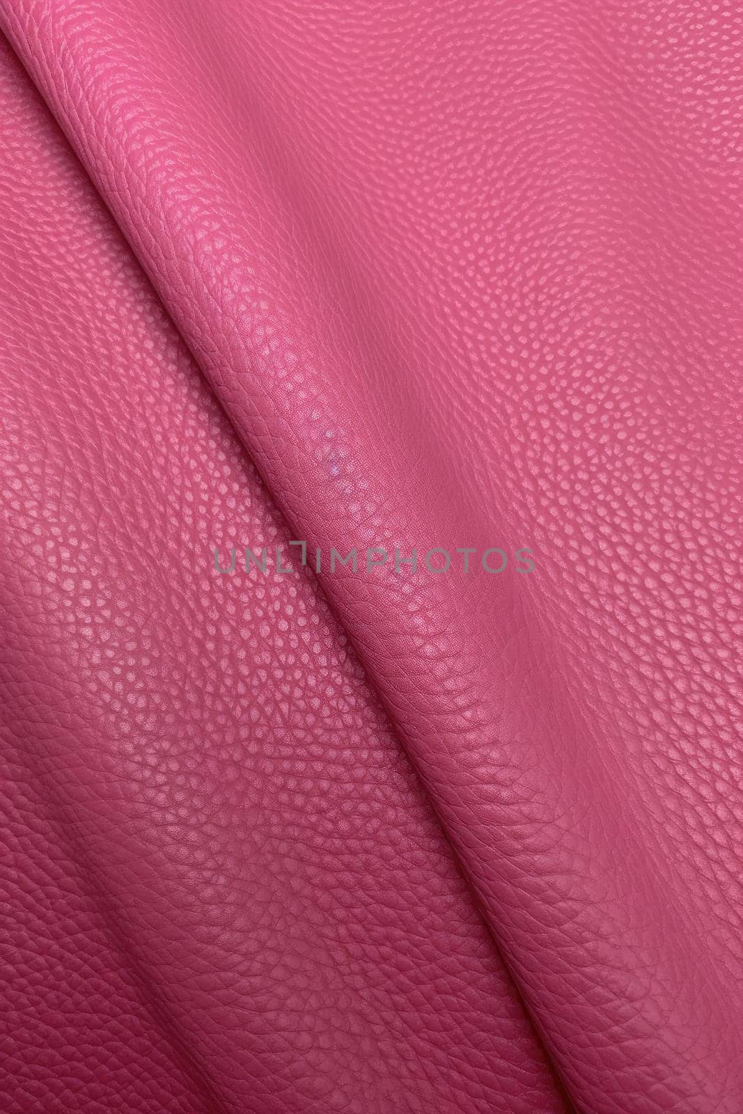 Artificial pink leather texture with waves and bends, AI Generated