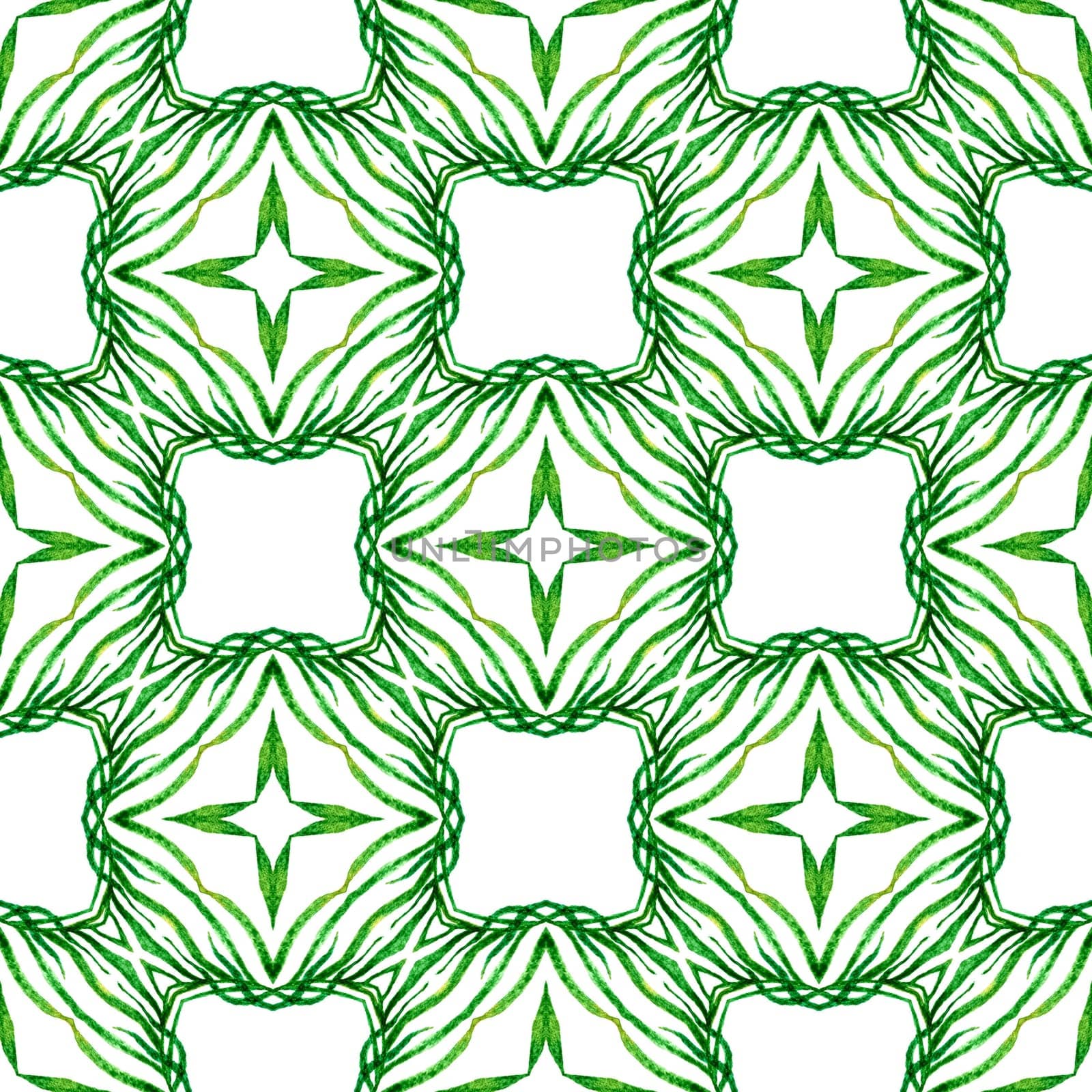 Textile ready bizarre print, swimwear fabric, wallpaper, wrapping. Green juicy boho chic summer design. Hand drawn tropical seamless border. Tropical seamless pattern.